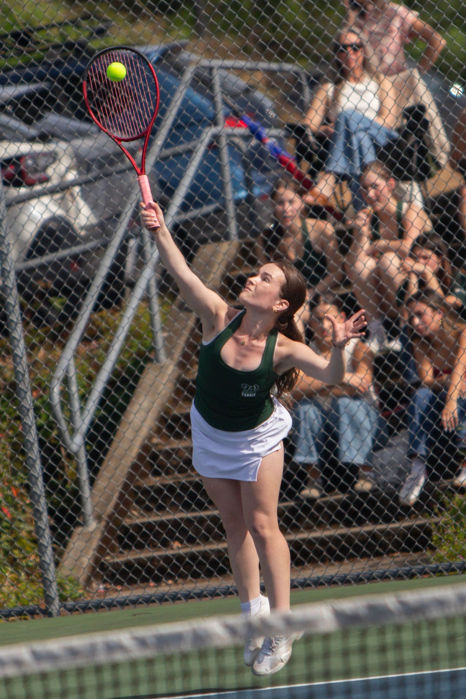 West Linn Varsity Girls Tennis competes against Tualatin at West Linn High School.