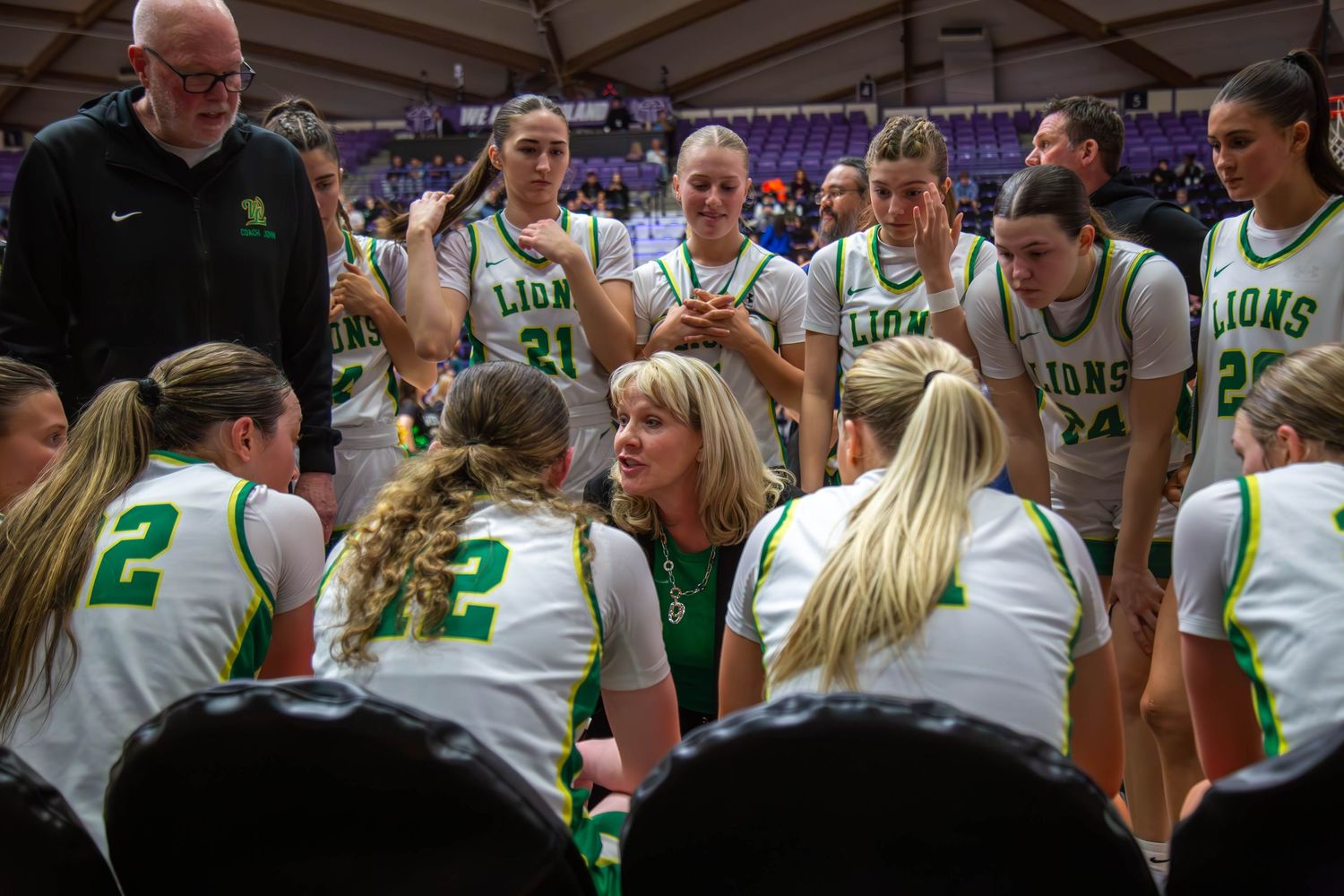 West Linn Girls Basketball competes for the 6A State Champion title at the Chiles Center in Portland Oregon.