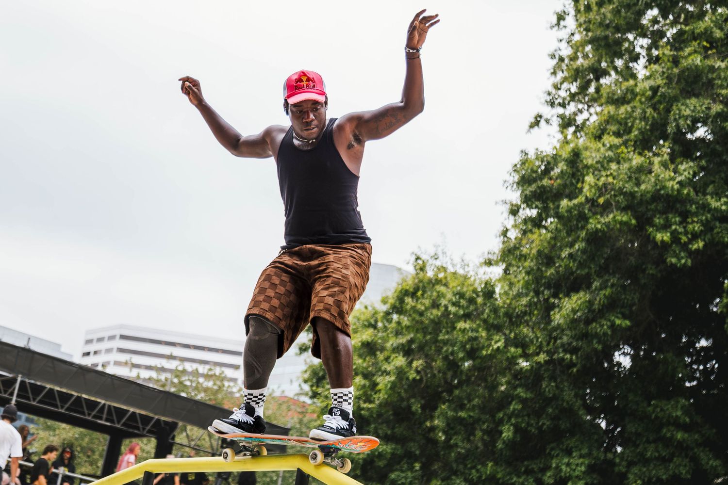 Skateboarders perform at the 2026 Rockstar Energy Open competition in Portland Oregon.