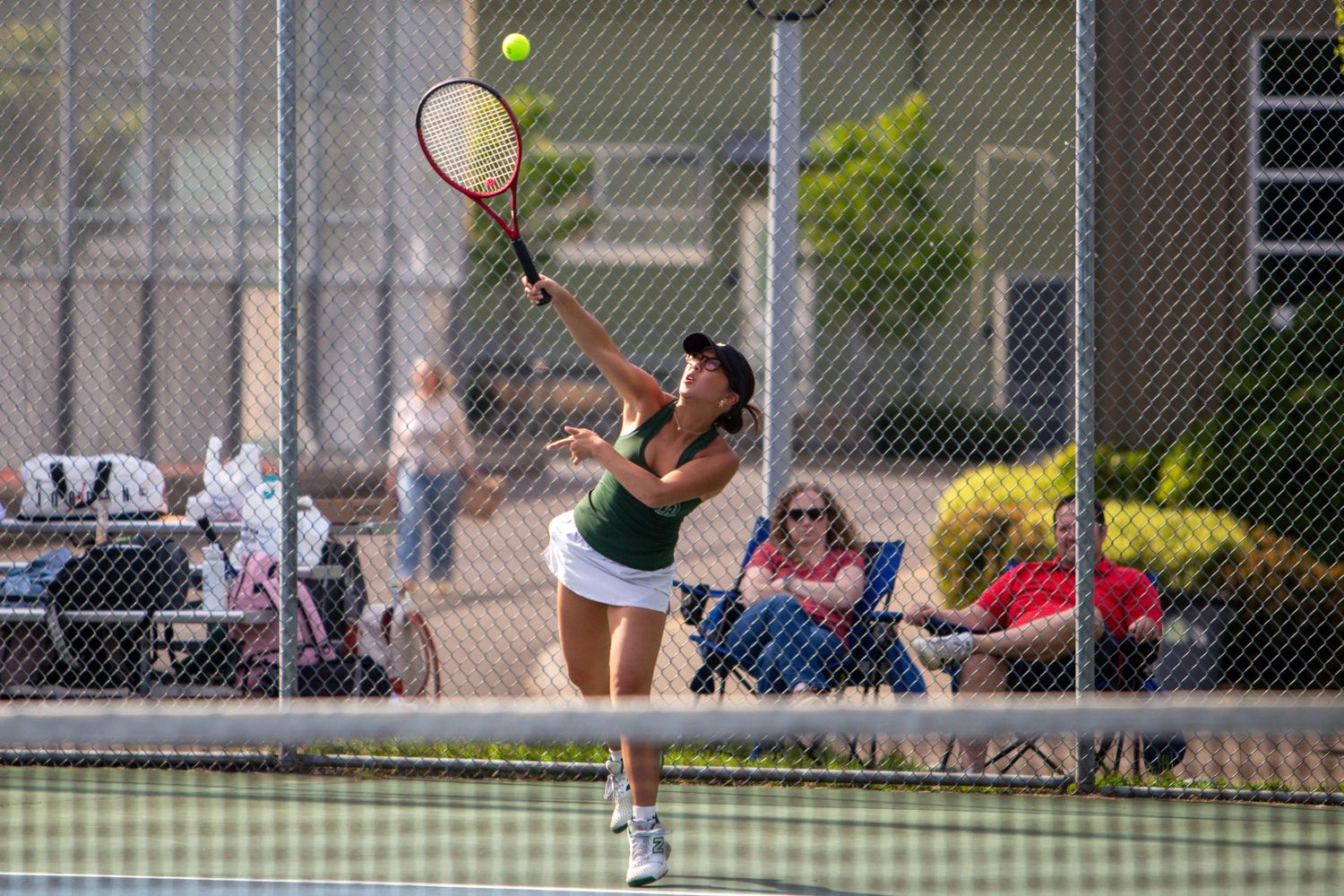 West Linn Varsity Girls Tennis competes against Tualatin at West Linn High School.