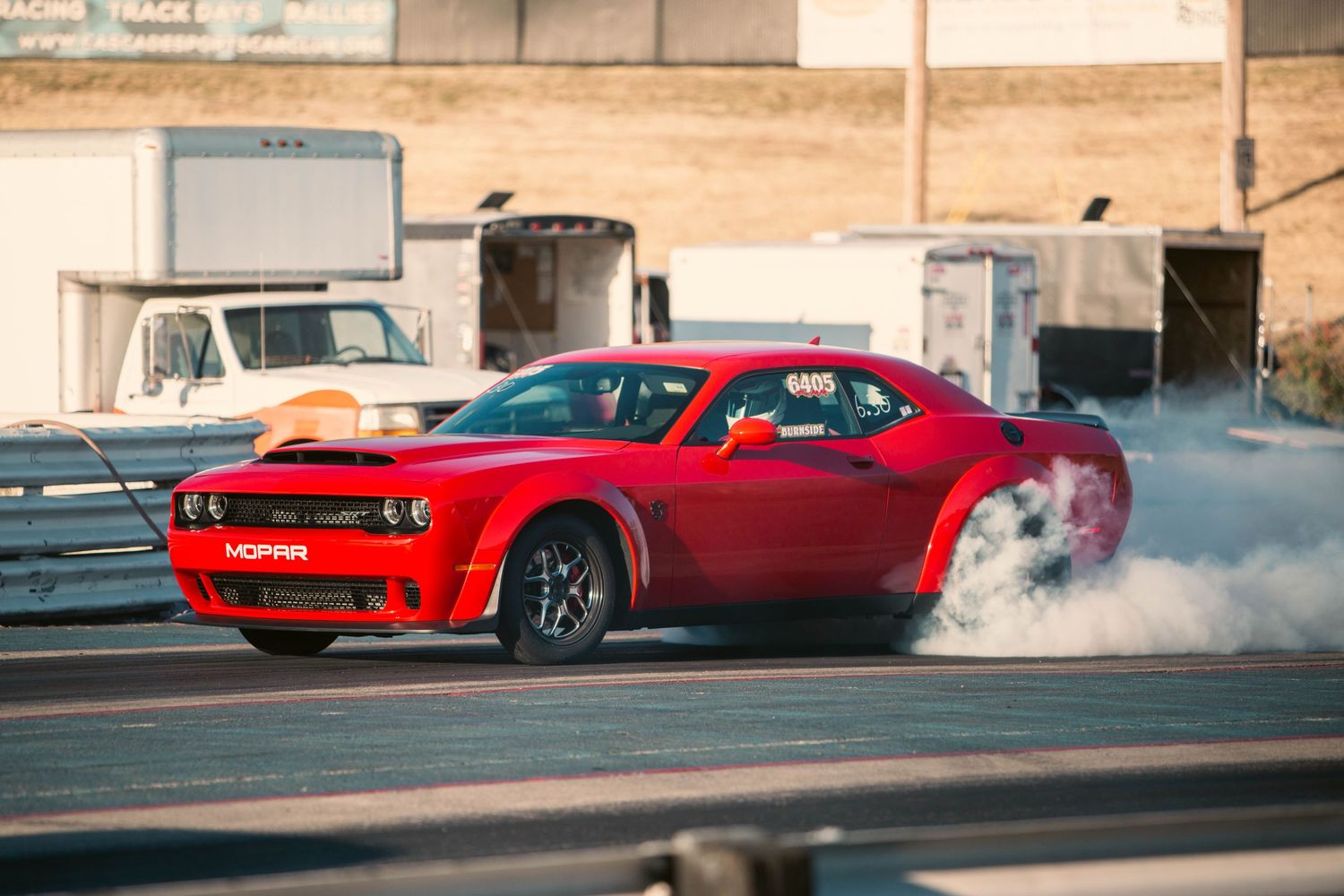 Drag racing at Portland International Raceway in Portland Oregon.