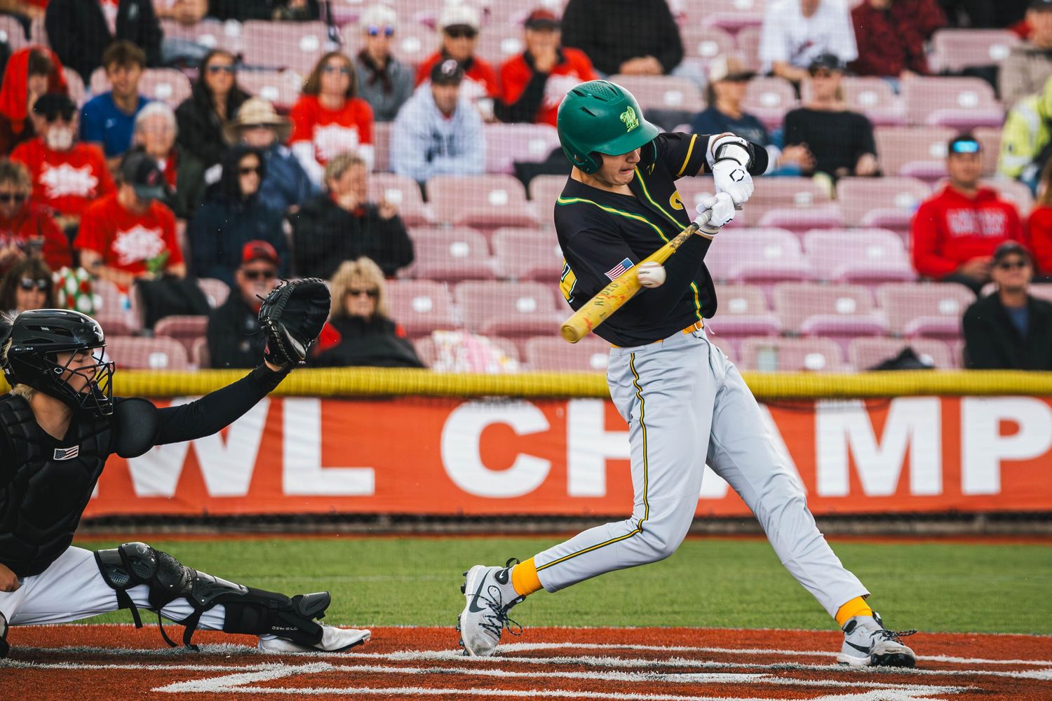 West Linn Varsity Baseball competes for the title of state champions at the division final at Ron Tolkin Field in Oregon.