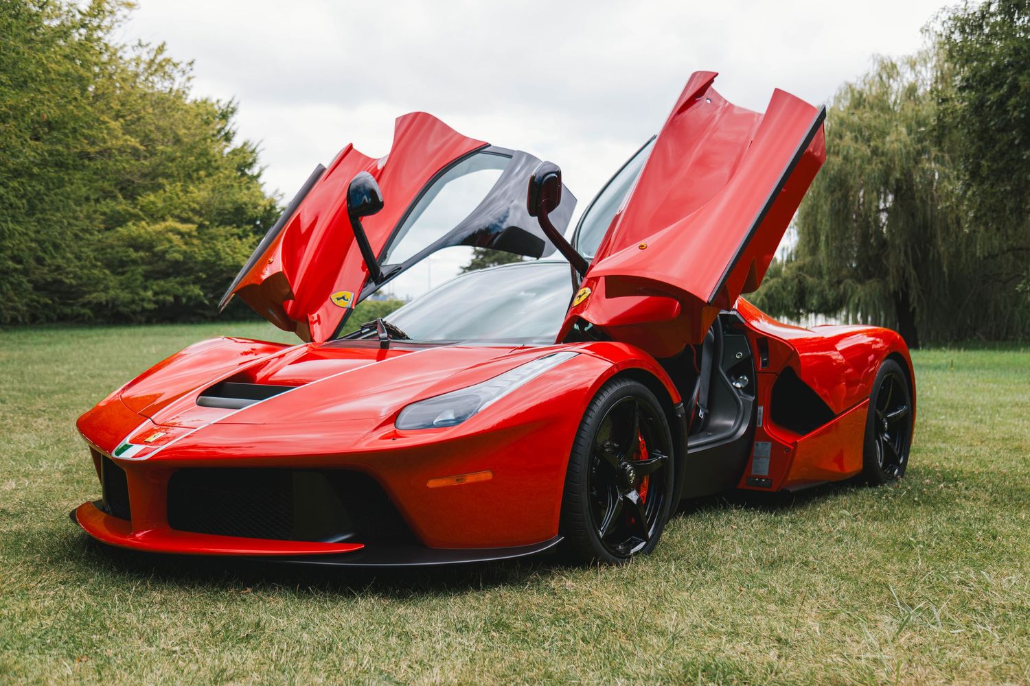 Ferrari La Ferrari Photograph in red with doors open.