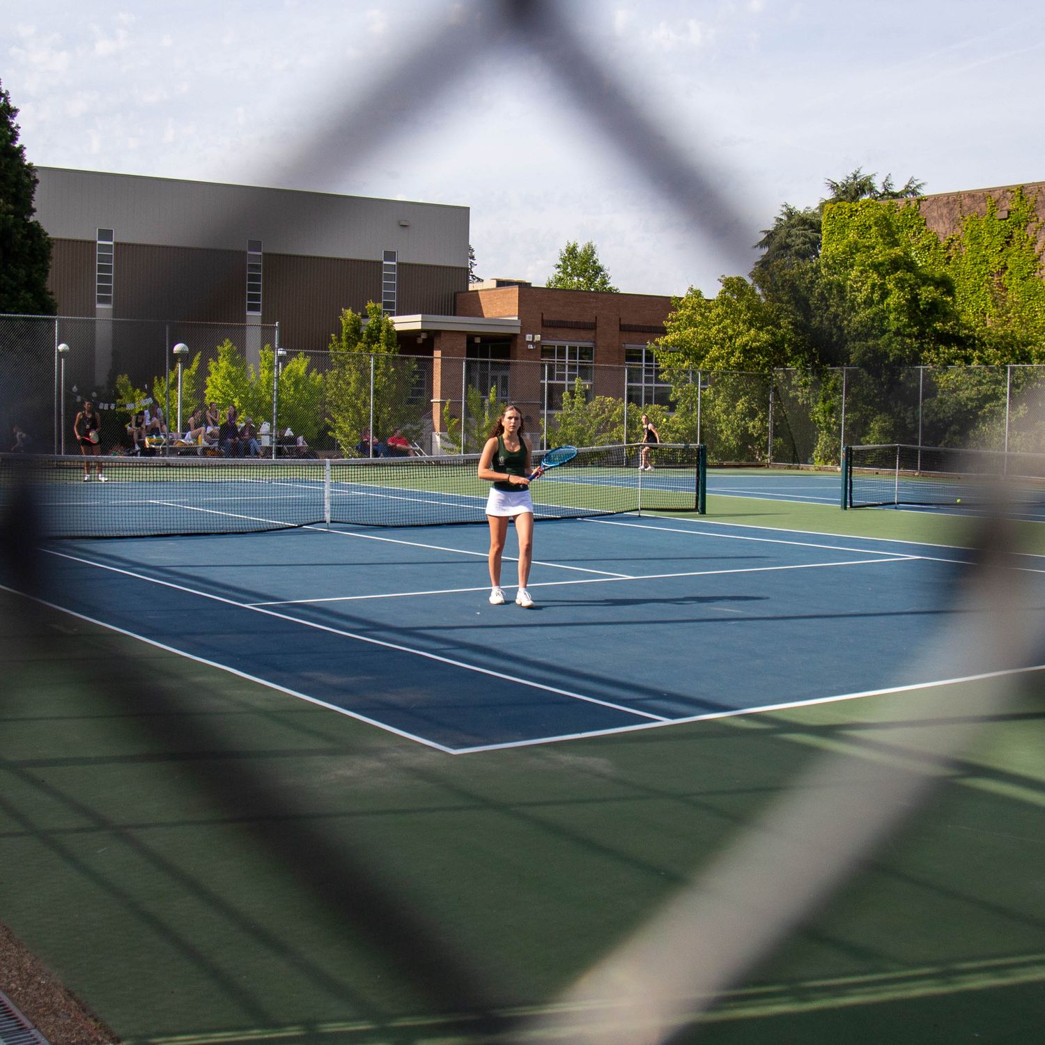 West Linn Varsity Girls Tennis competes against Tualatin at West Linn High School.