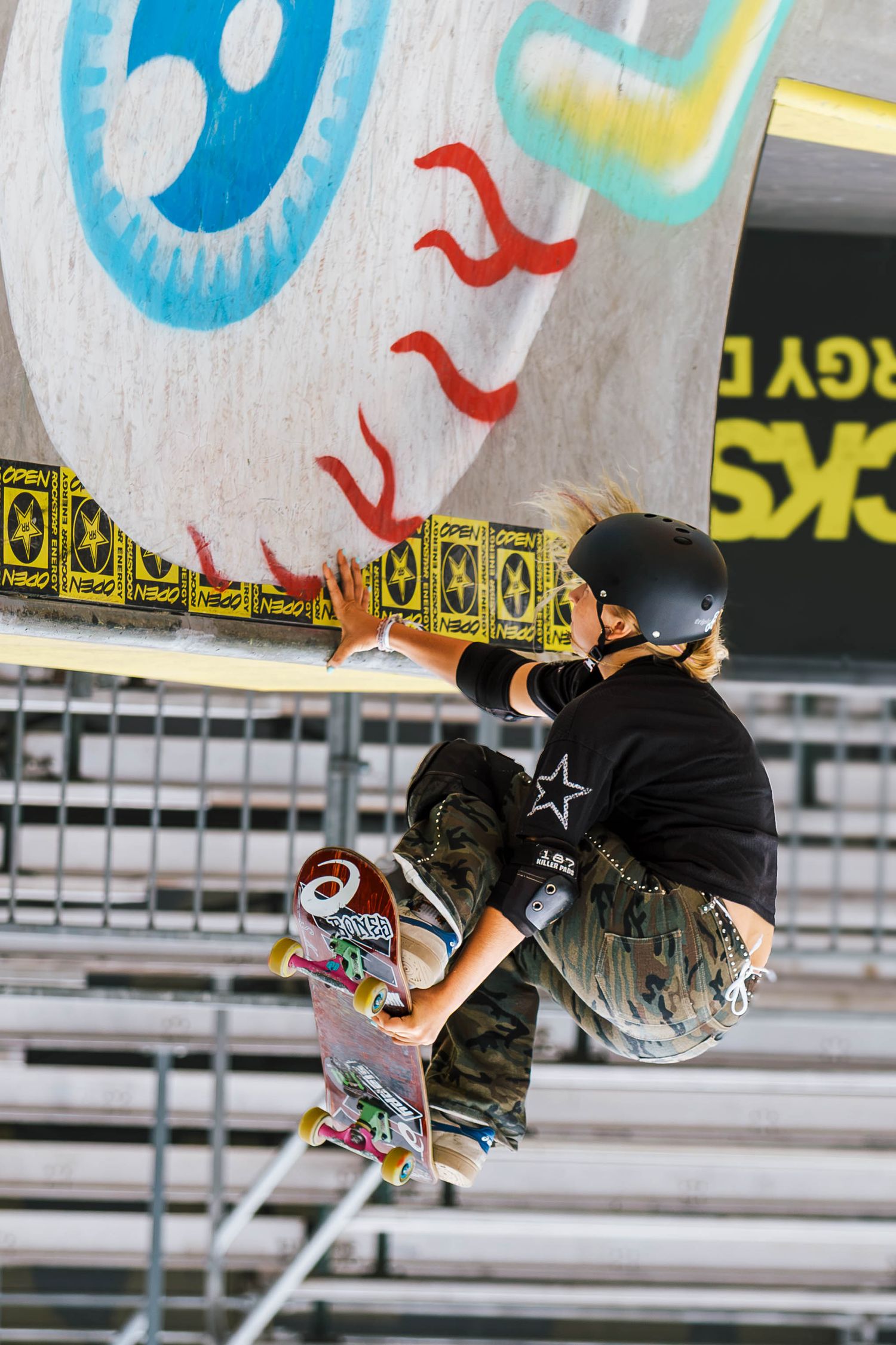Skateboarders perform at the 2026 Rockstar Energy Open competition in Portland Oregon.