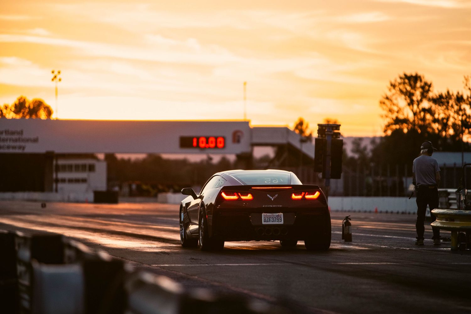 Drag racing at Portland International Raceway in Portland Oregon.