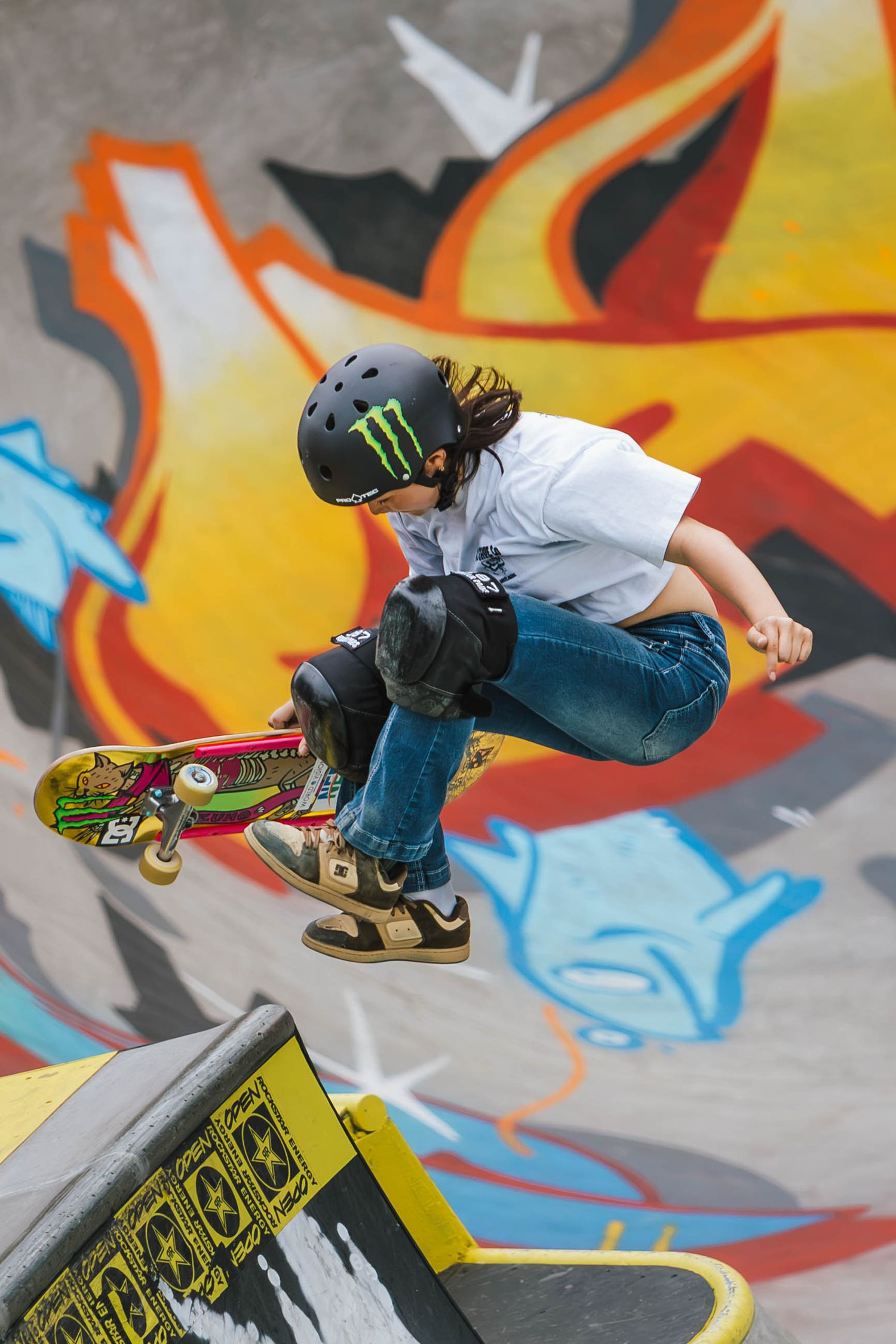 Skateboarders perform at the 2026 Rockstar Energy Open competition in Portland Oregon.