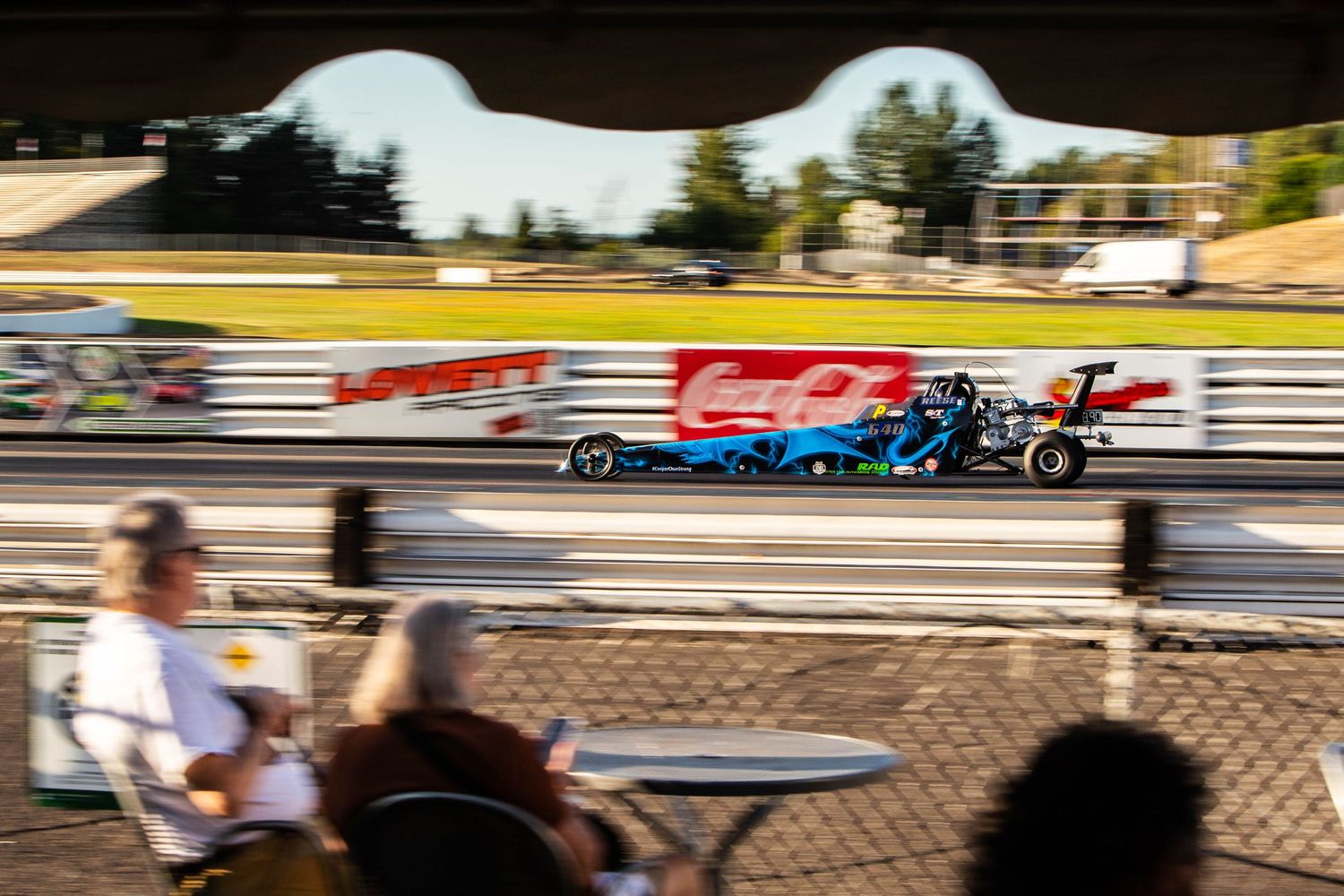 Drag racing at Portland International Raceway in Portland Oregon.