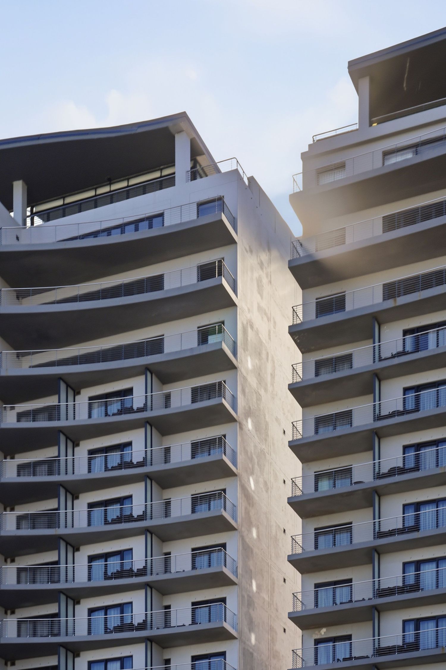 Modern luxury apartment building exterior architecture photography Cape Town