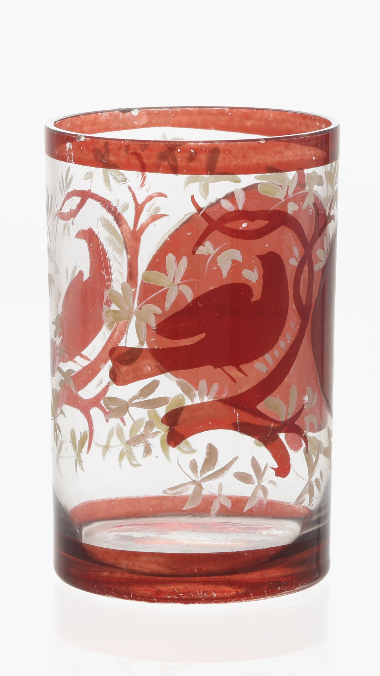 Old fashioned free blown glass