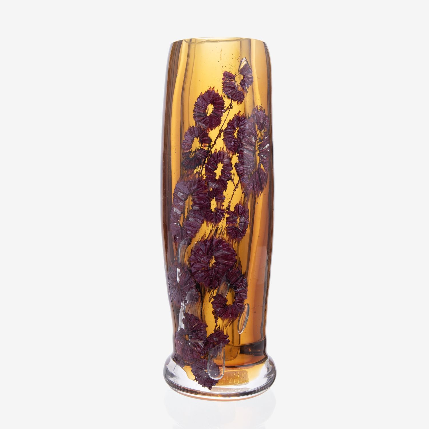 Yellow glass vase