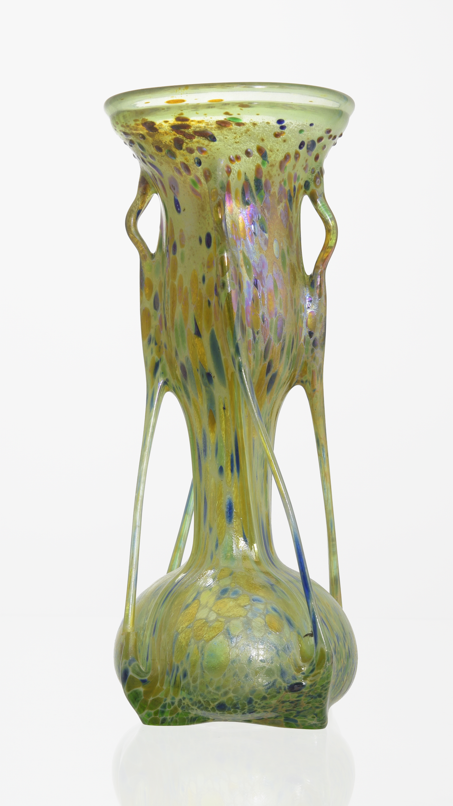 Free blown Art Nouveau glass vase