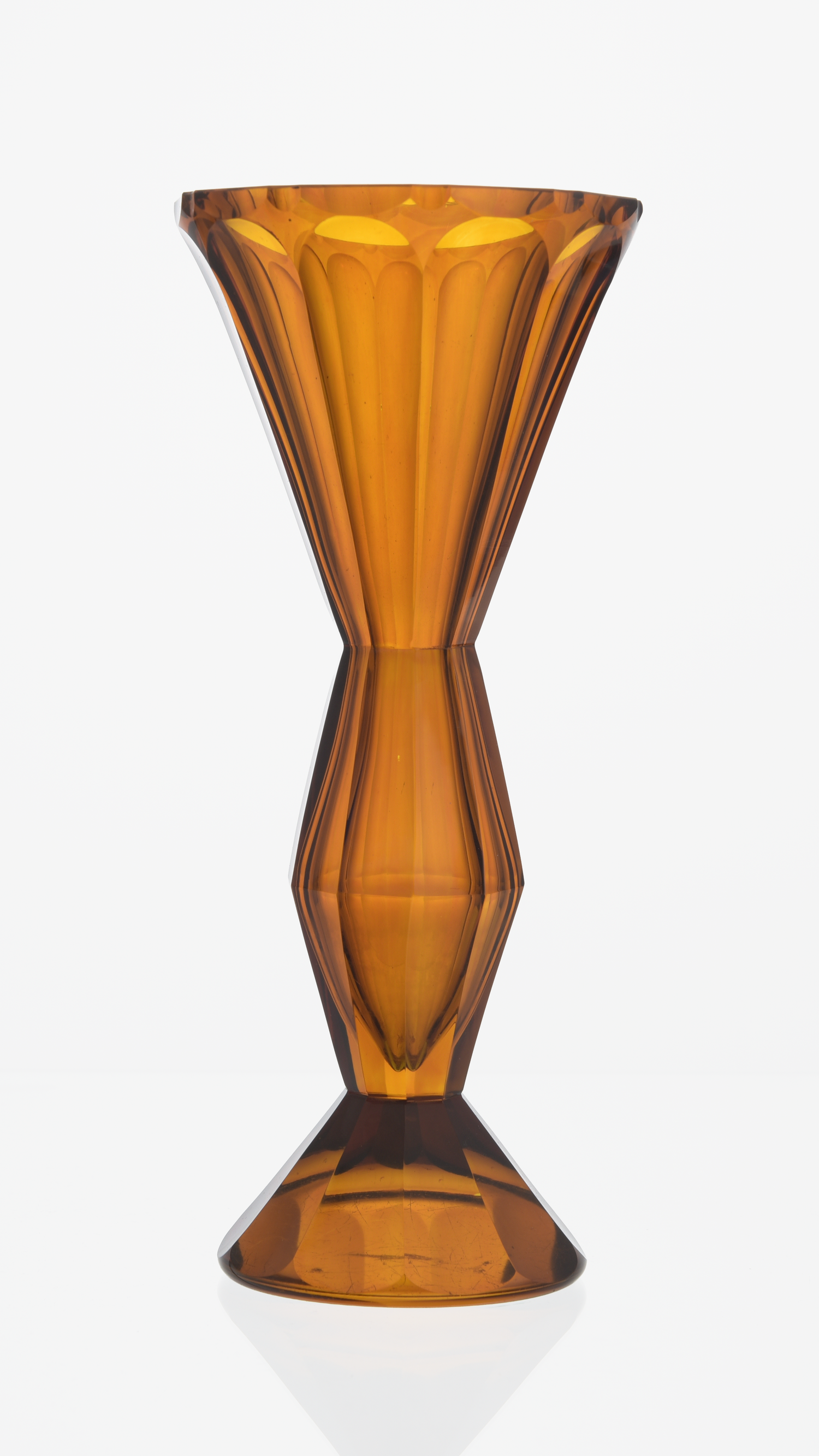 Cut glass vase