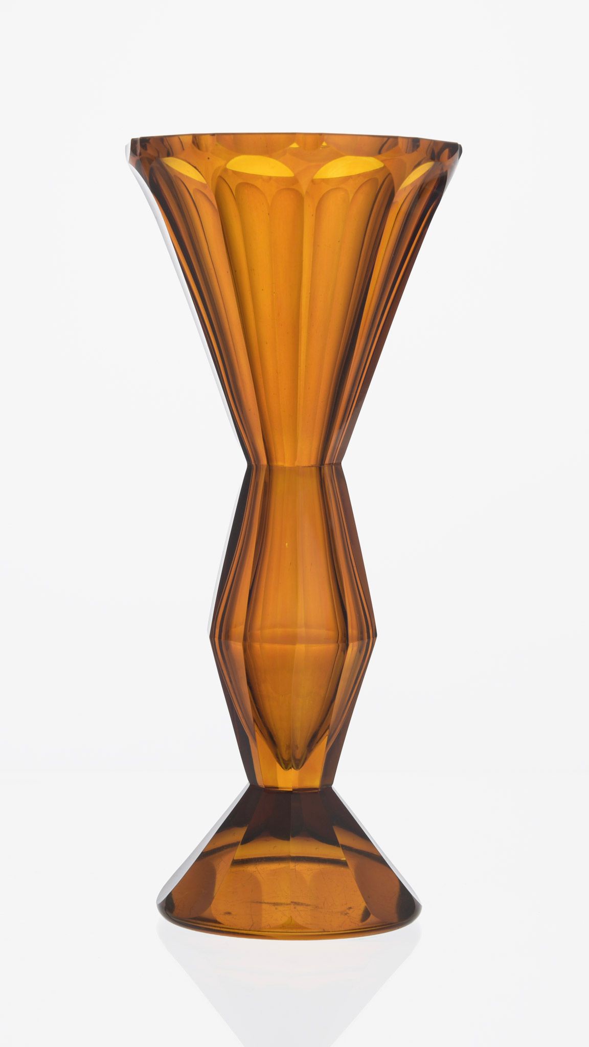 Cut glass vase