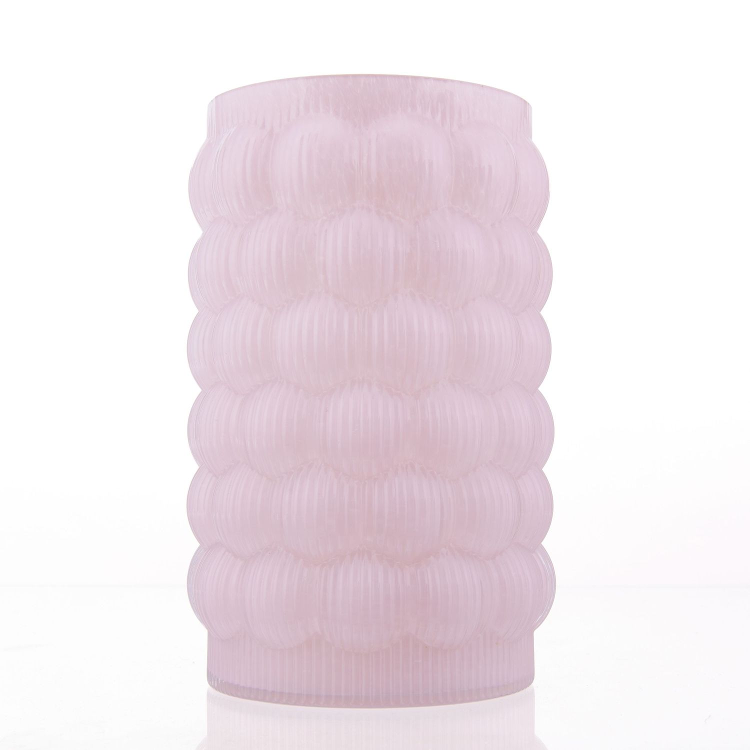 Pink glass vase