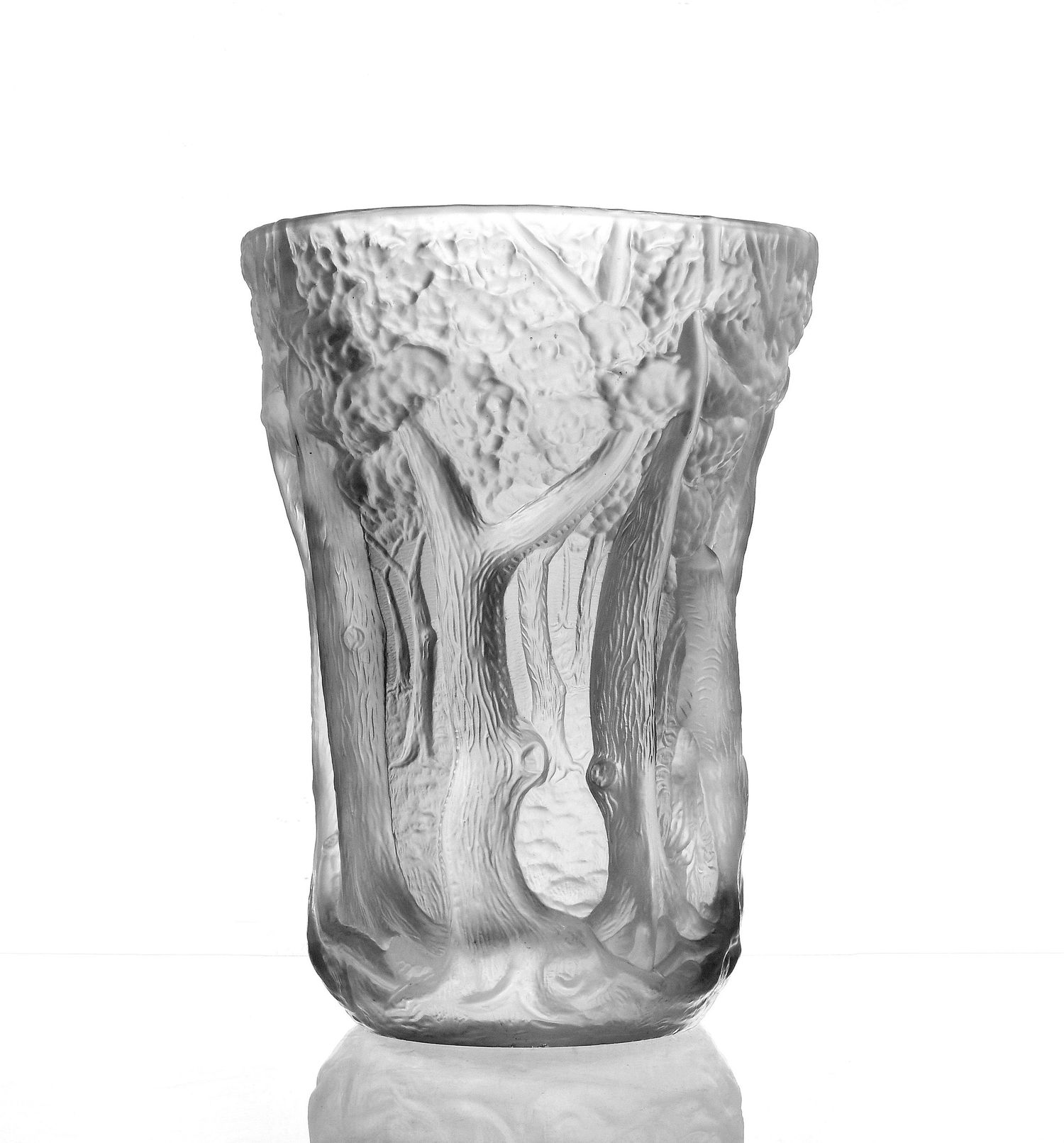 Pressed glass vase