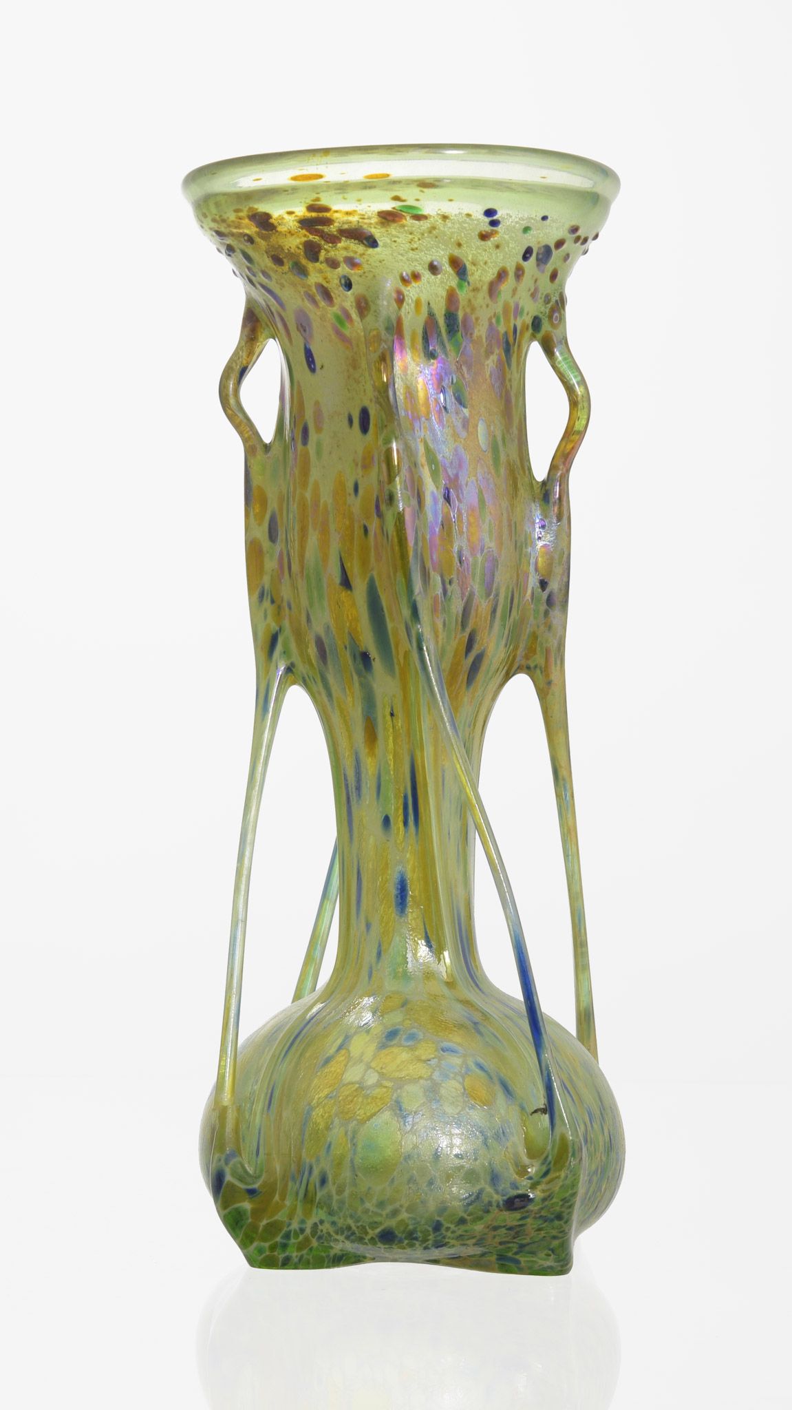 Free blown Art Nouveau glass vase