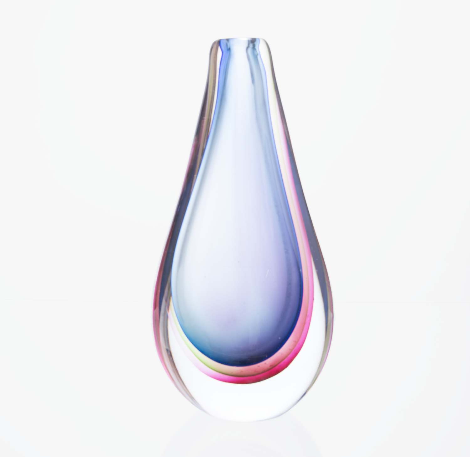 Sommerso glass vase