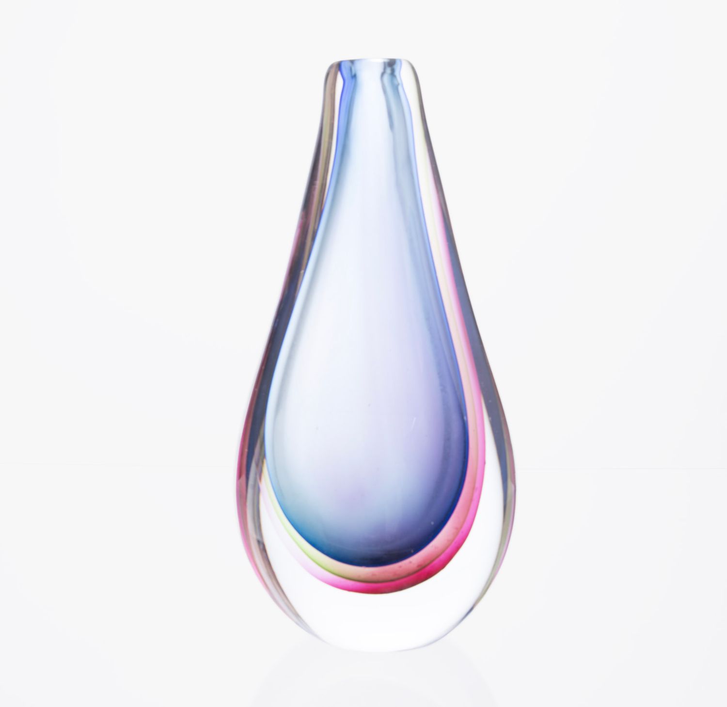 Sommerso glass vase