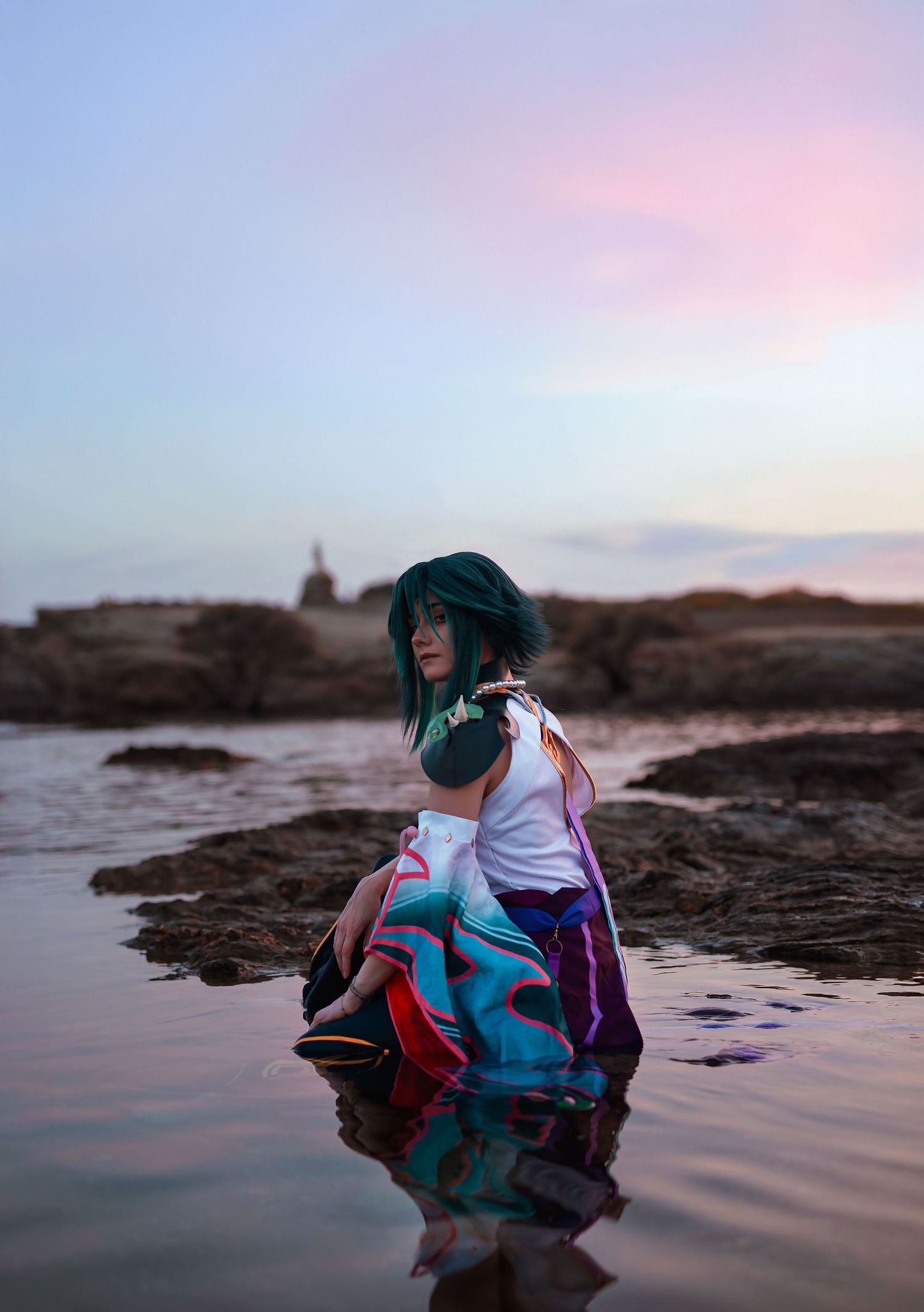 Cosplay Xiao Genshin Impact, photo à Toulon, photographe capture costume et univers fantasy.
