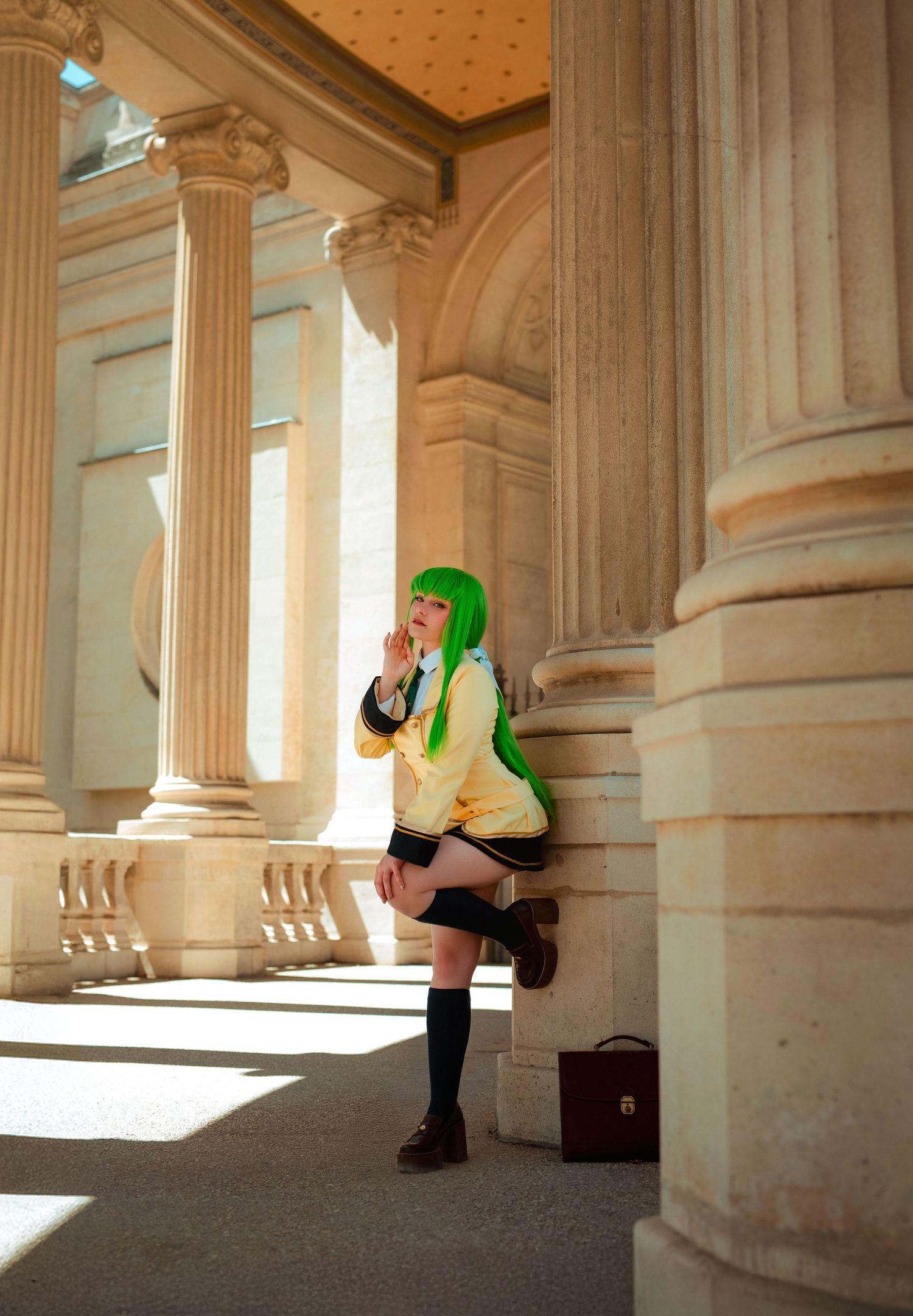 Cosplay CC Code Geass au Palais Longchamps, photo à Toulon, photographe capture élégance et costume.