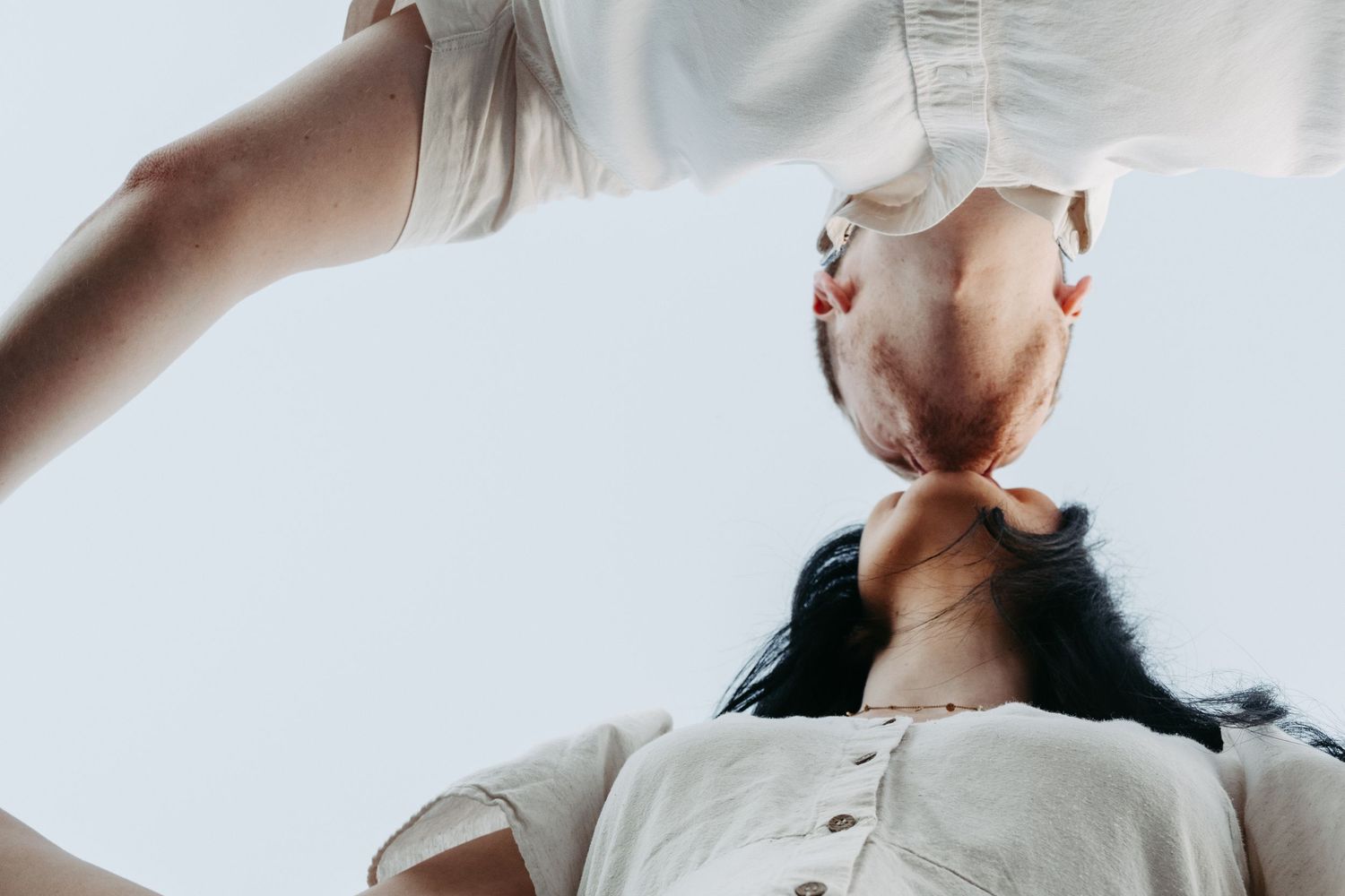 Artistic close-up portraits showing movement and expression.