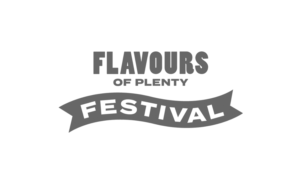 Minimalist text design with the word 'FLAVOURS' in a modern font against a light background.