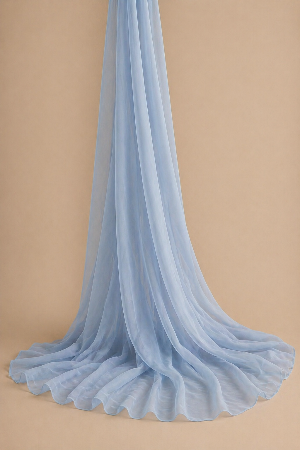 Flowing light blue chiffon fabric,perfect for maternity or any occasion.
