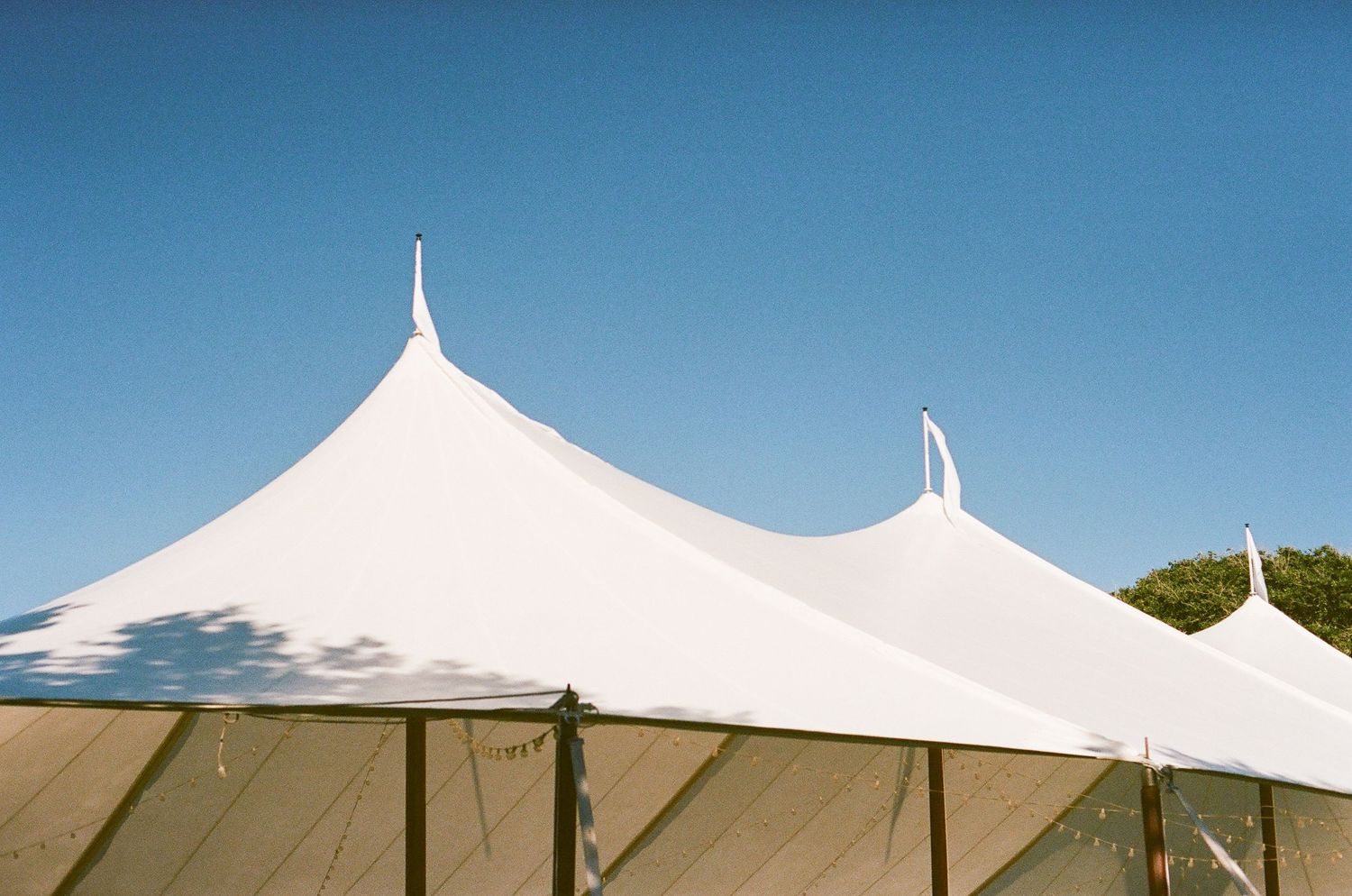 Private estate wedding sailcloth tent NC coast