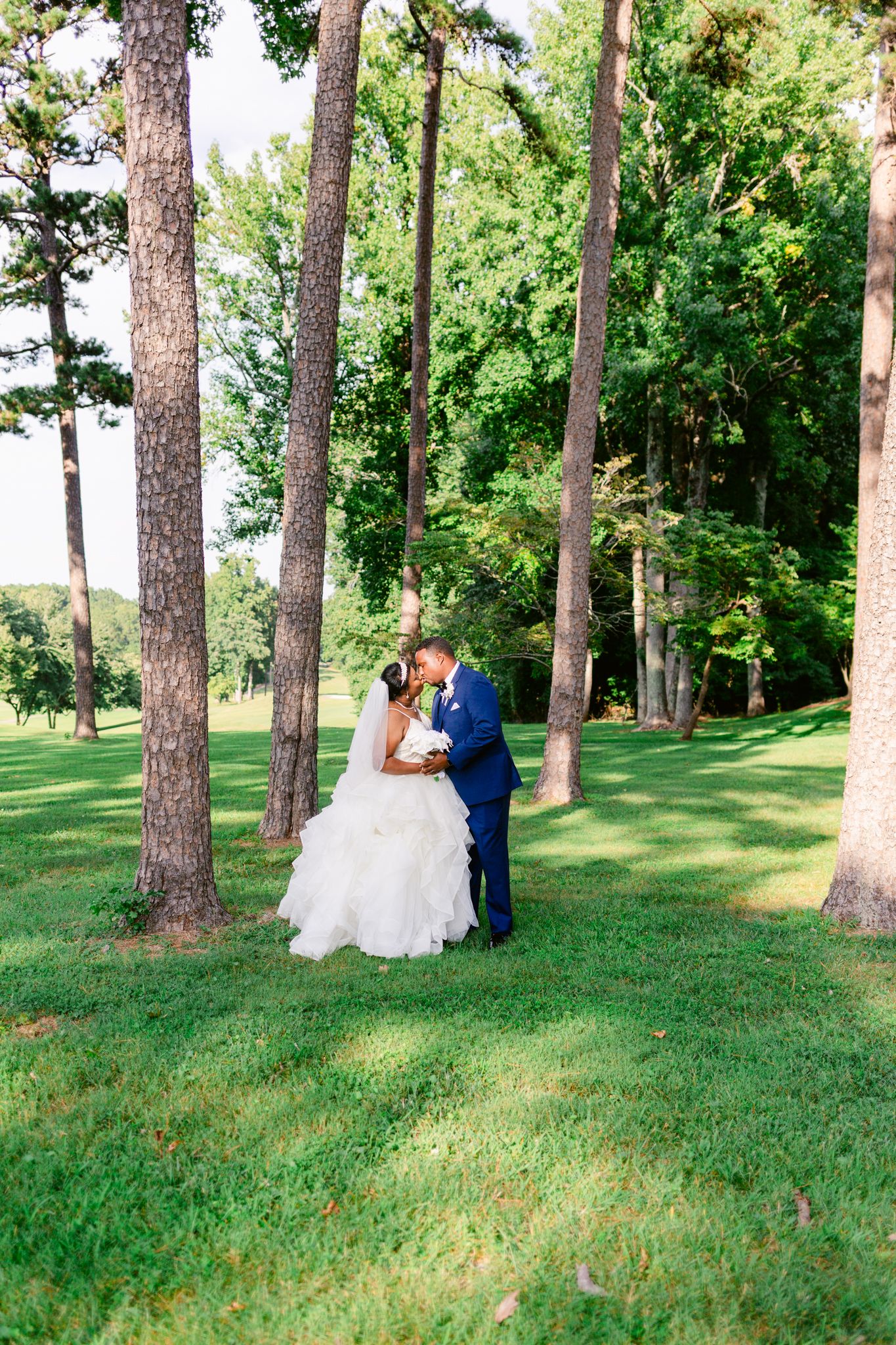 Documentary-style couples portrait with natural light in Greensboro NC