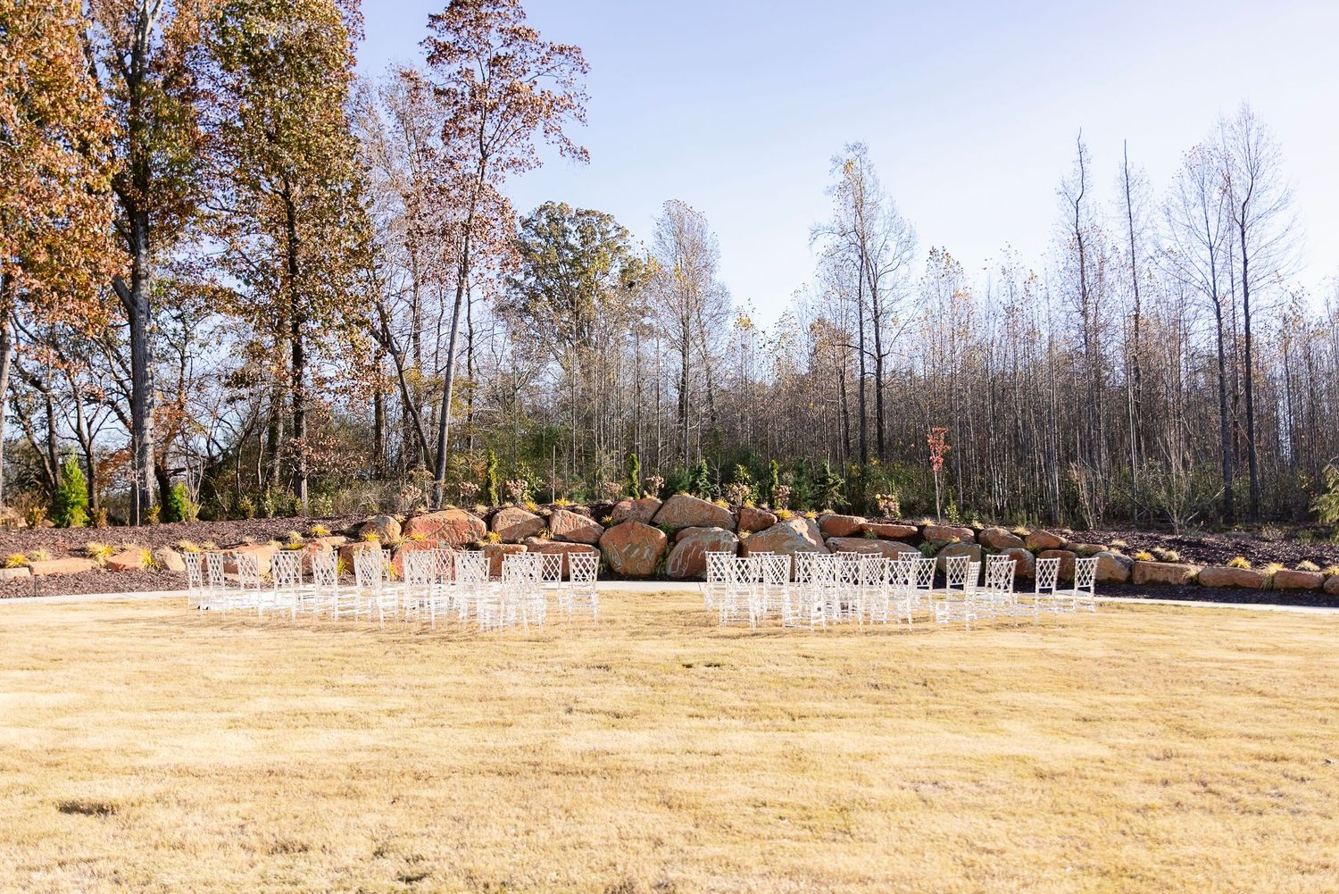 A series of panoramic views showing a rural cemetery with headstones scattered across a grassy field on a sunny day.