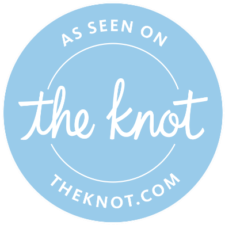 A collection of light blue circular website badges or logos with text arranged in a horizontal row.
