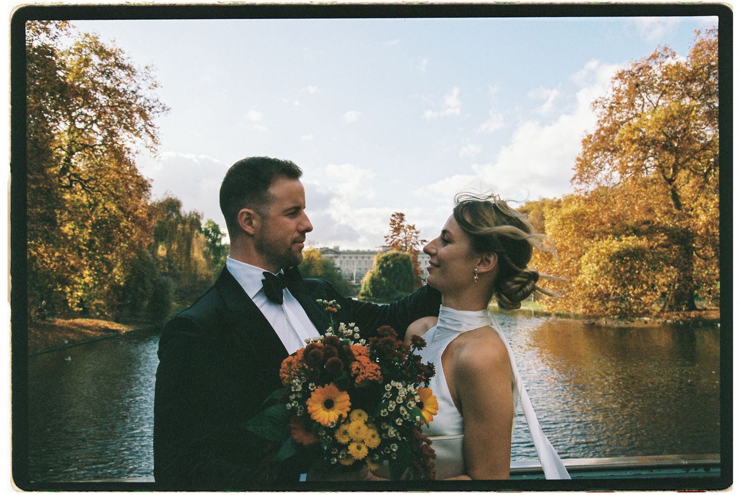 35mm film wedding photos at St James' Park in London