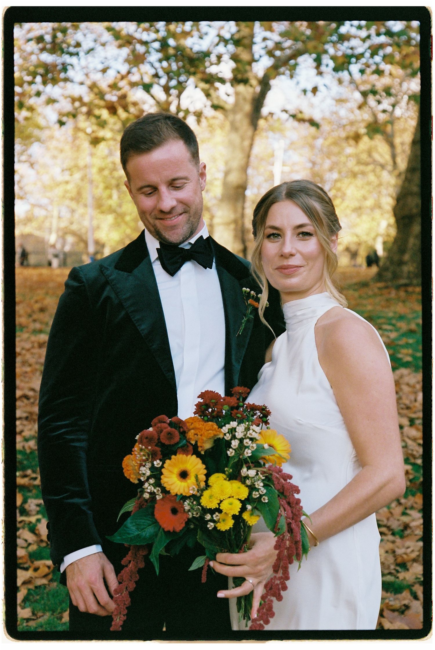 35mm film wedding photos at St James' Park in London