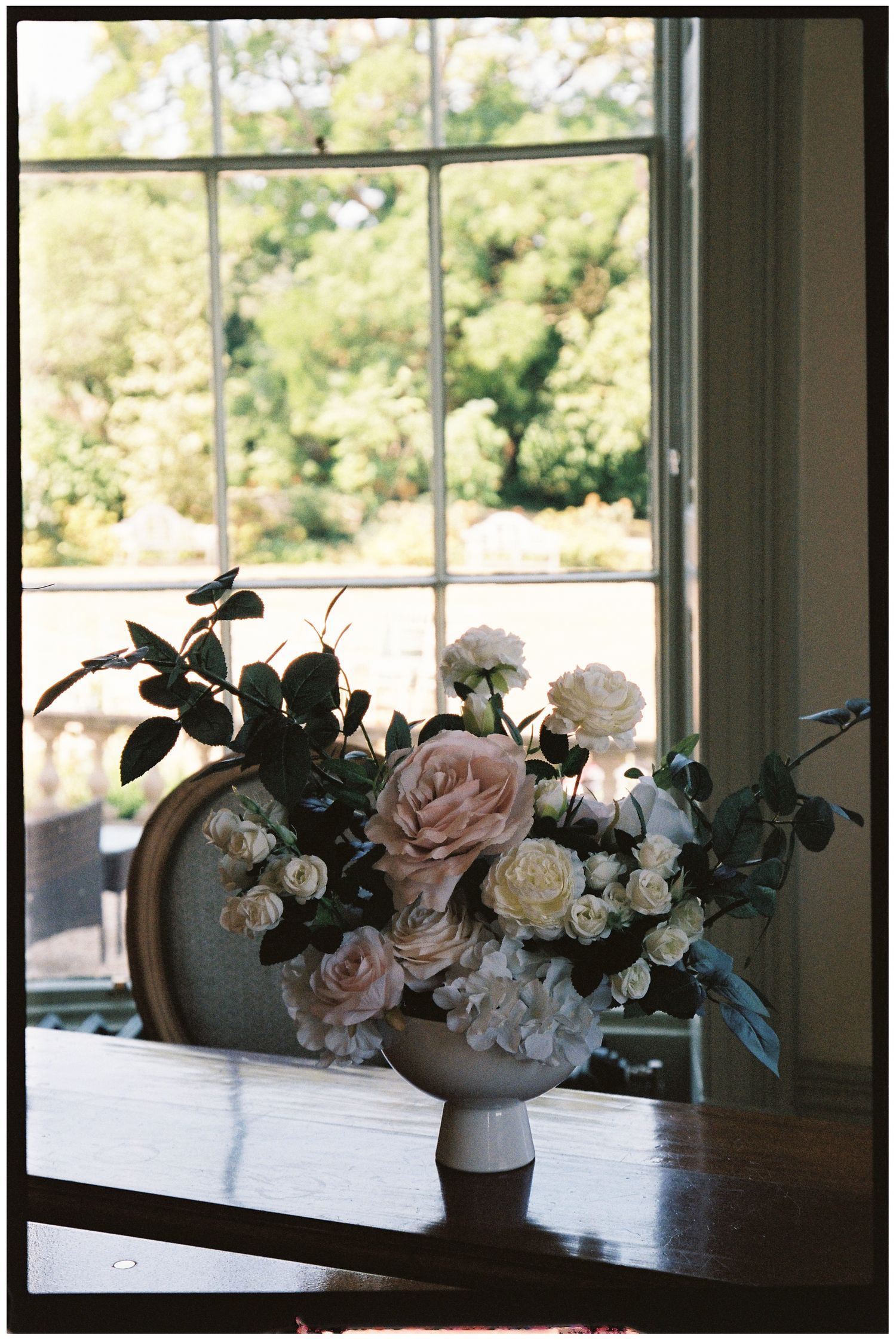 Wedding florals on 35mm film