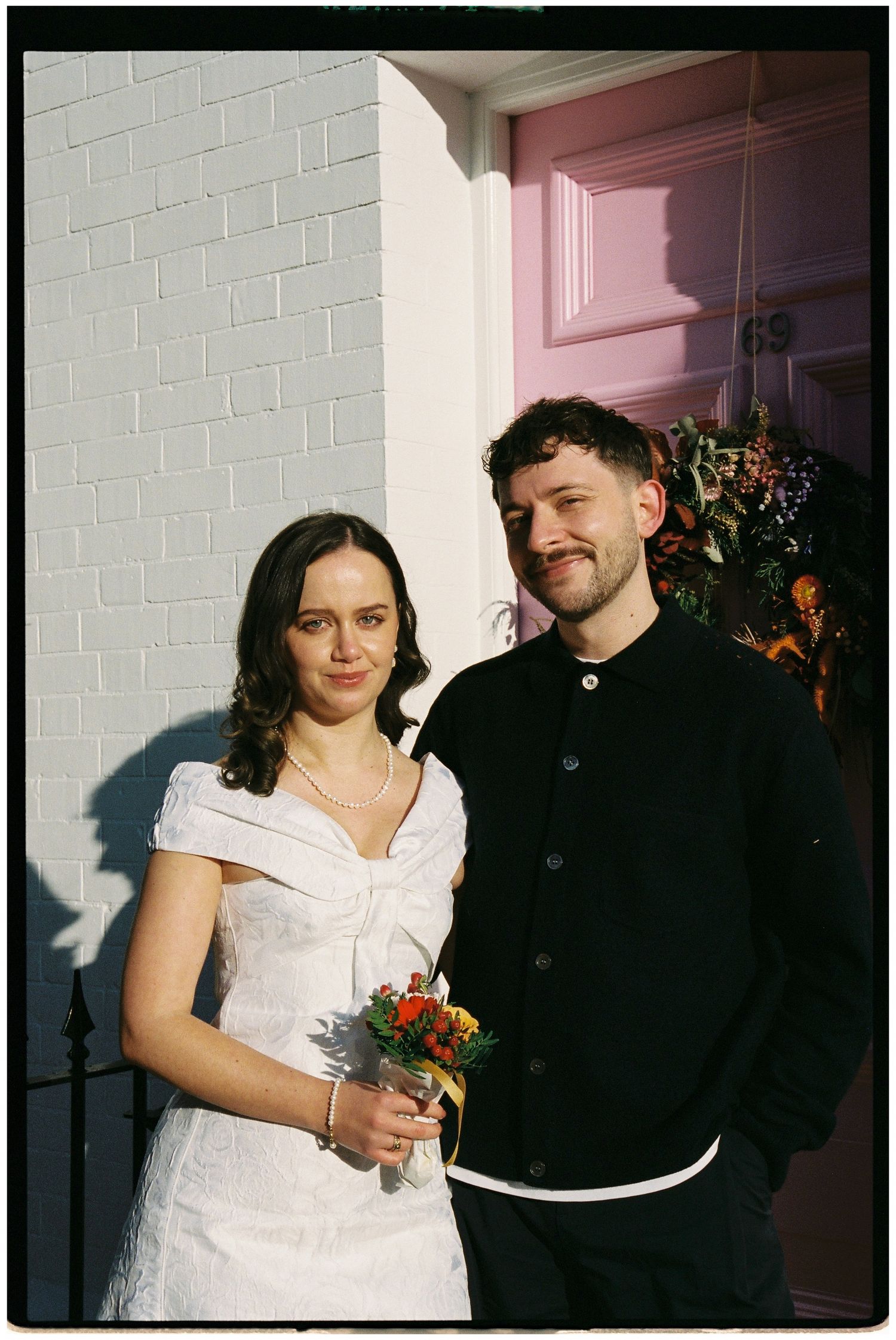 Golden hour 35mm of the couple
