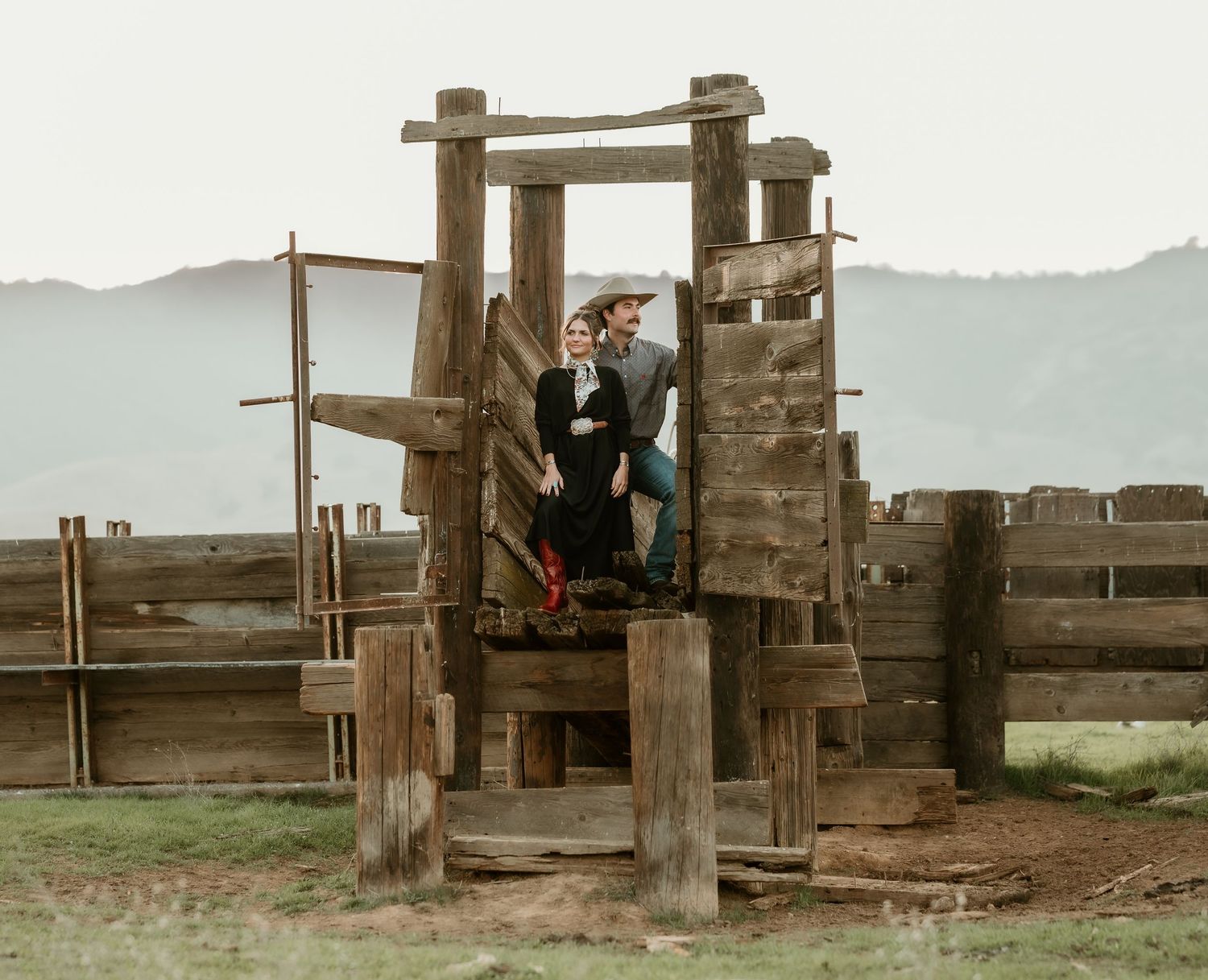 A sequence of six photos showing the progressive demolition of an old wooden structure in a rural landscape.