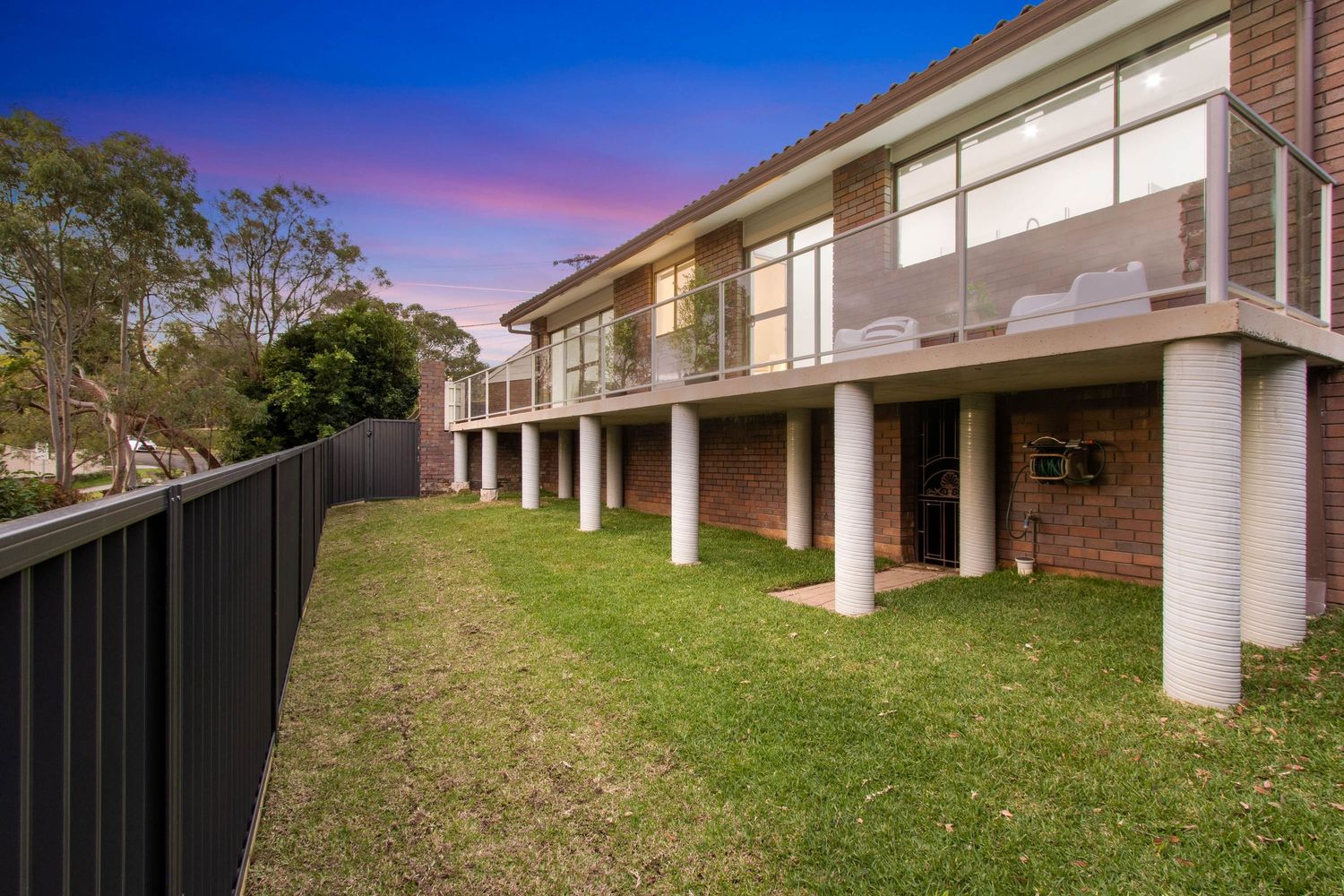 Twilight real estate photography of a unique Sydney home