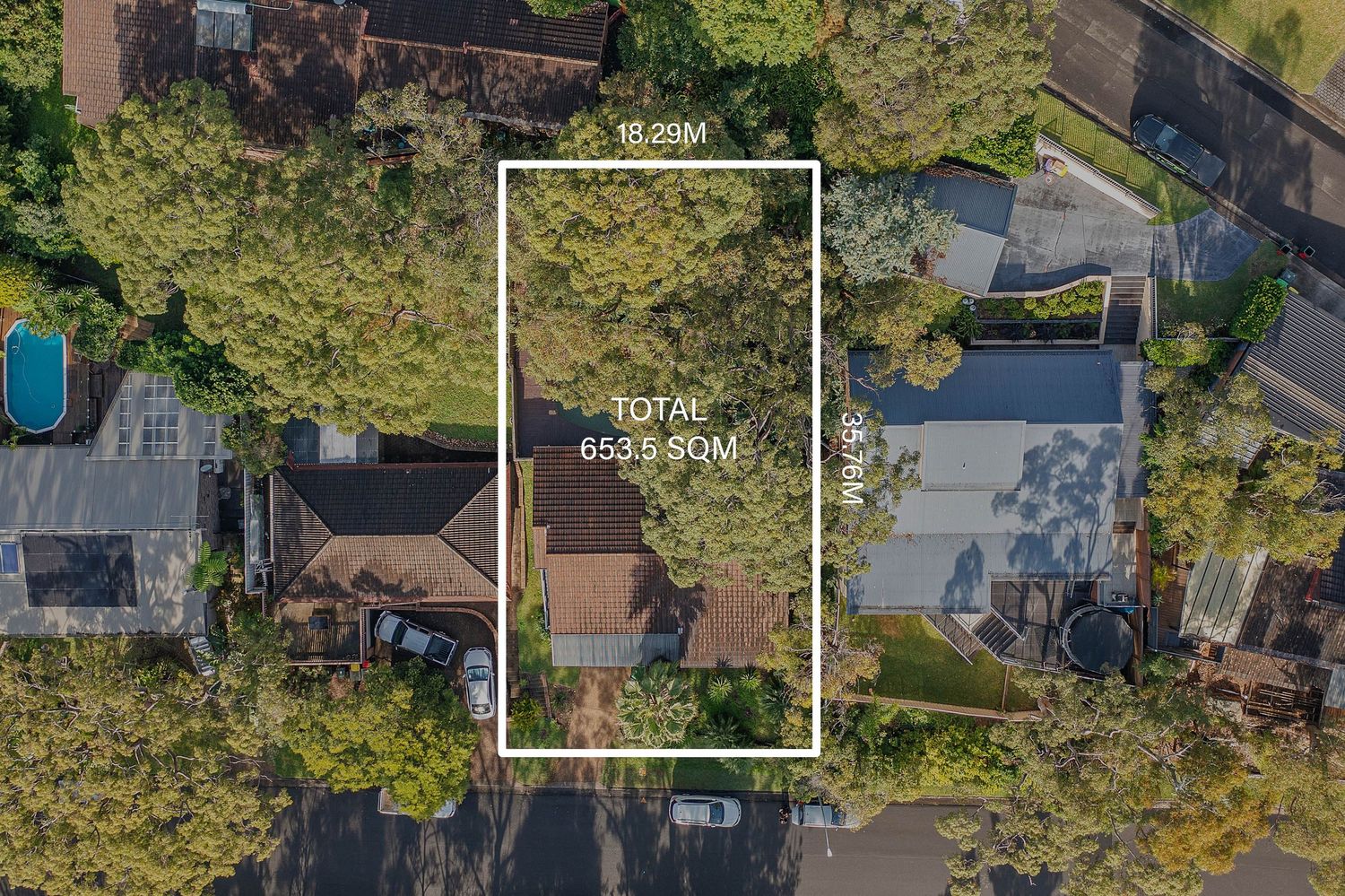 Areial real estate photography site shot Sydney