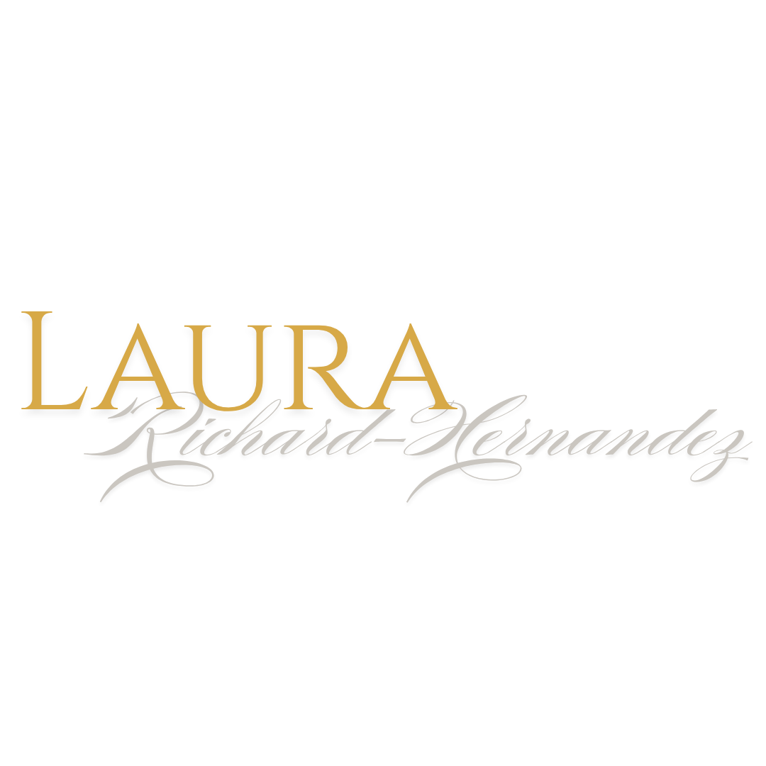 A handwritten signature in brown ink on white paper with elegant cursive lettering spelling out Laura.