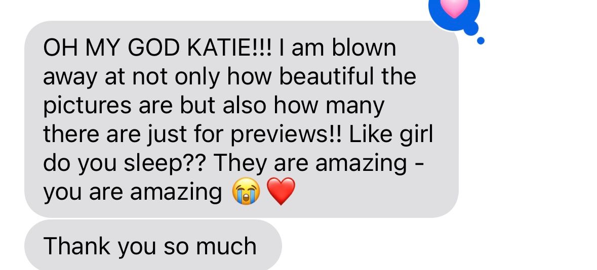 Mobile chat conversation showing enthusiastic messages with heart and fire emojis exchanged between users.