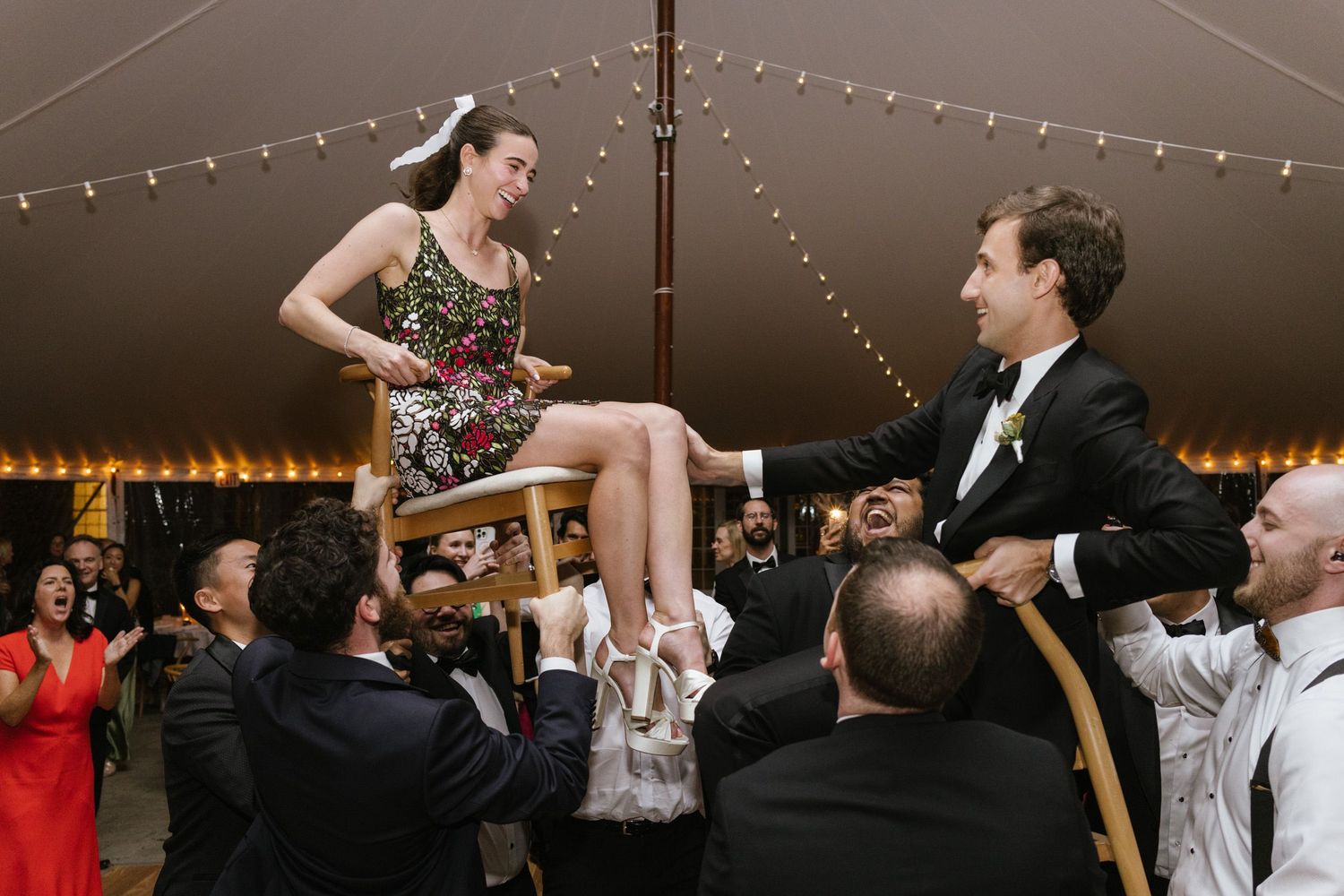 Couple dancing at LionRock Farm wedding