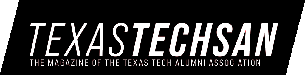 White text logo reading 'Texas Tech San' on black background.