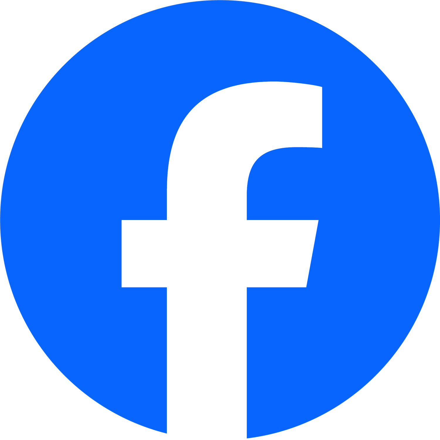 The official Facebook logo featuring a white lowercase letter f on a vibrant blue circle background.