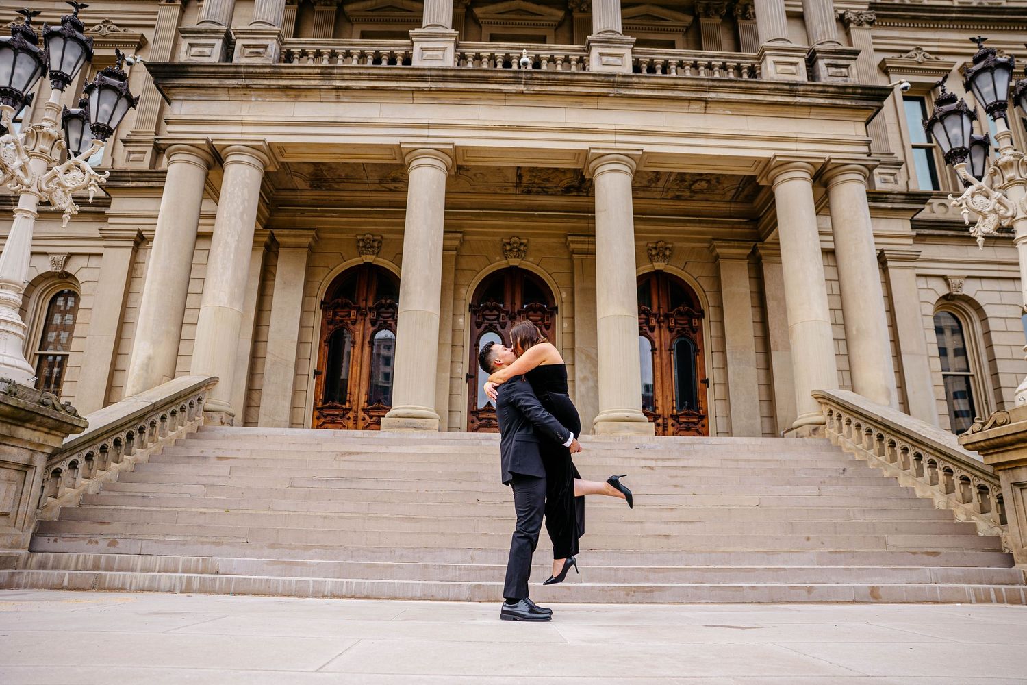 Michigan engagement photography couple portrait session