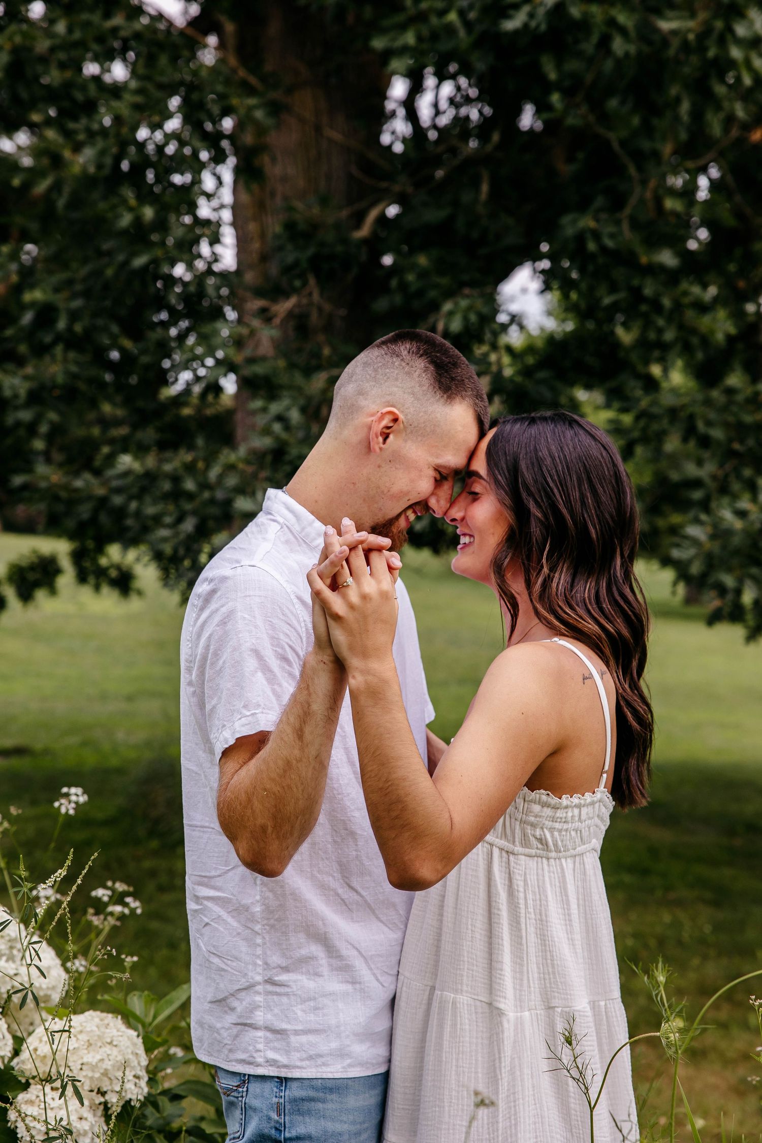 romantic engagement session in Michigan couples photography