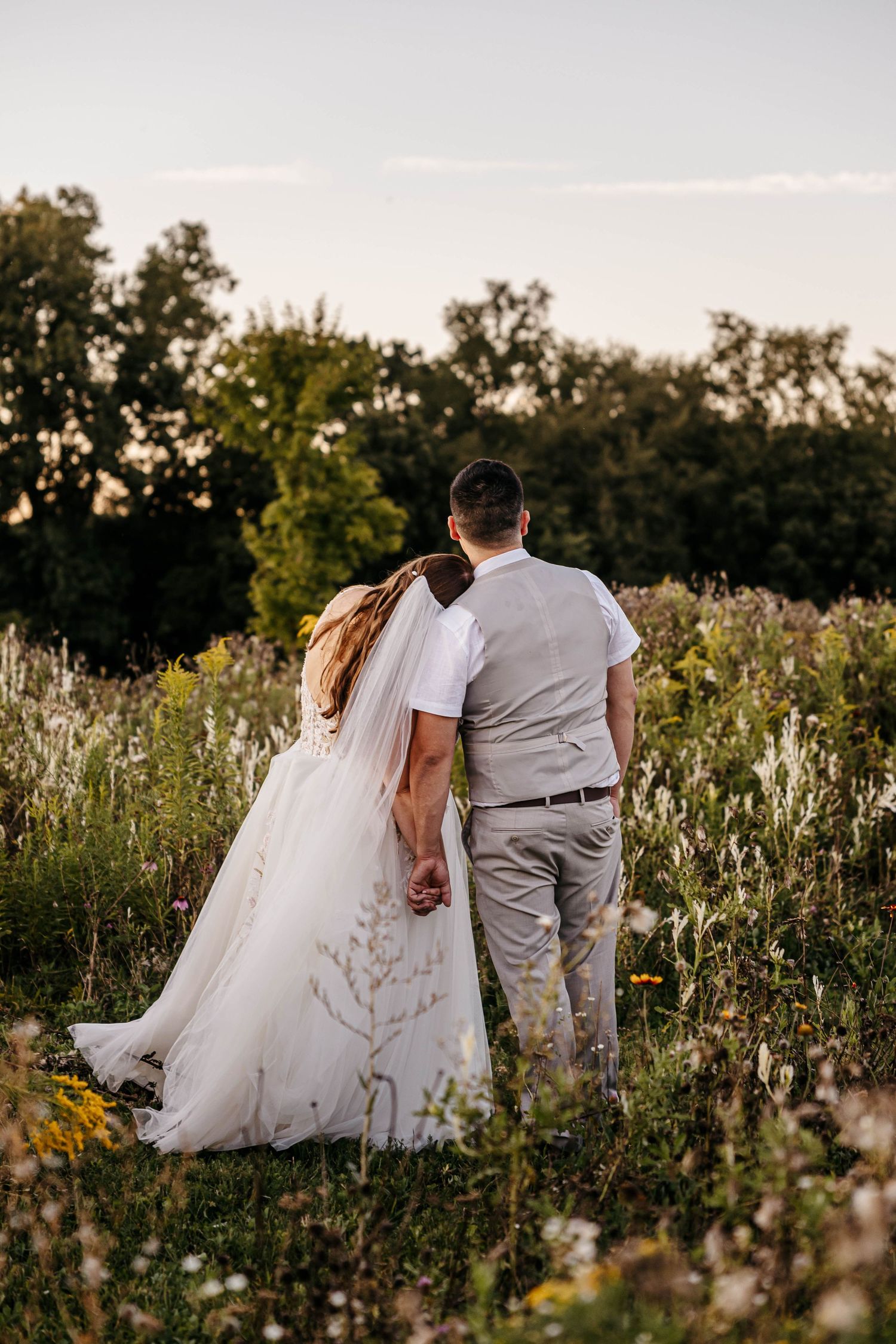 Michigan wedding photographer bride and groom portrait