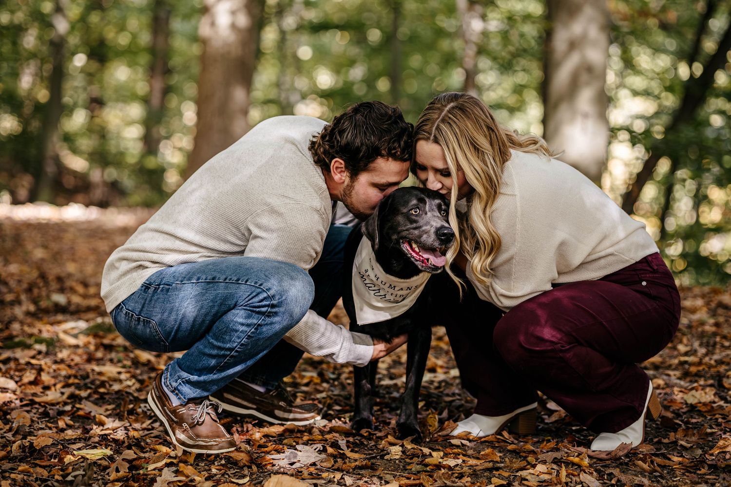 Michigan engagement photographer capturing candid couple moments