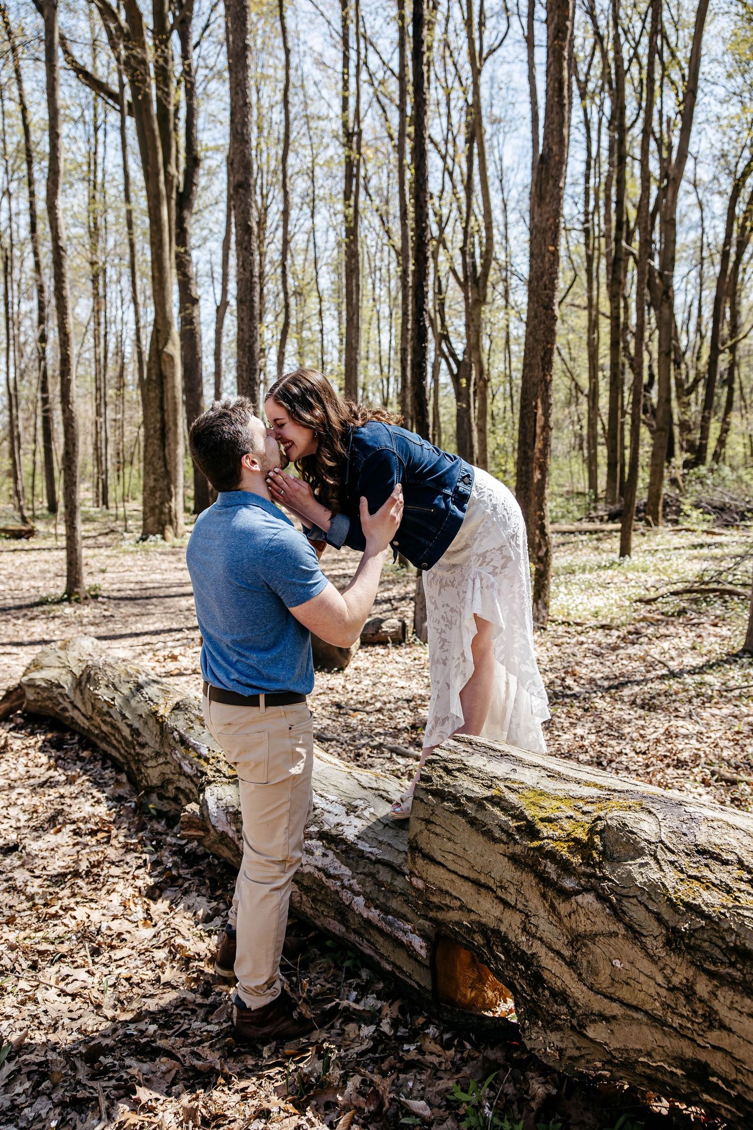 romantic engagement session in Michigan couples photography