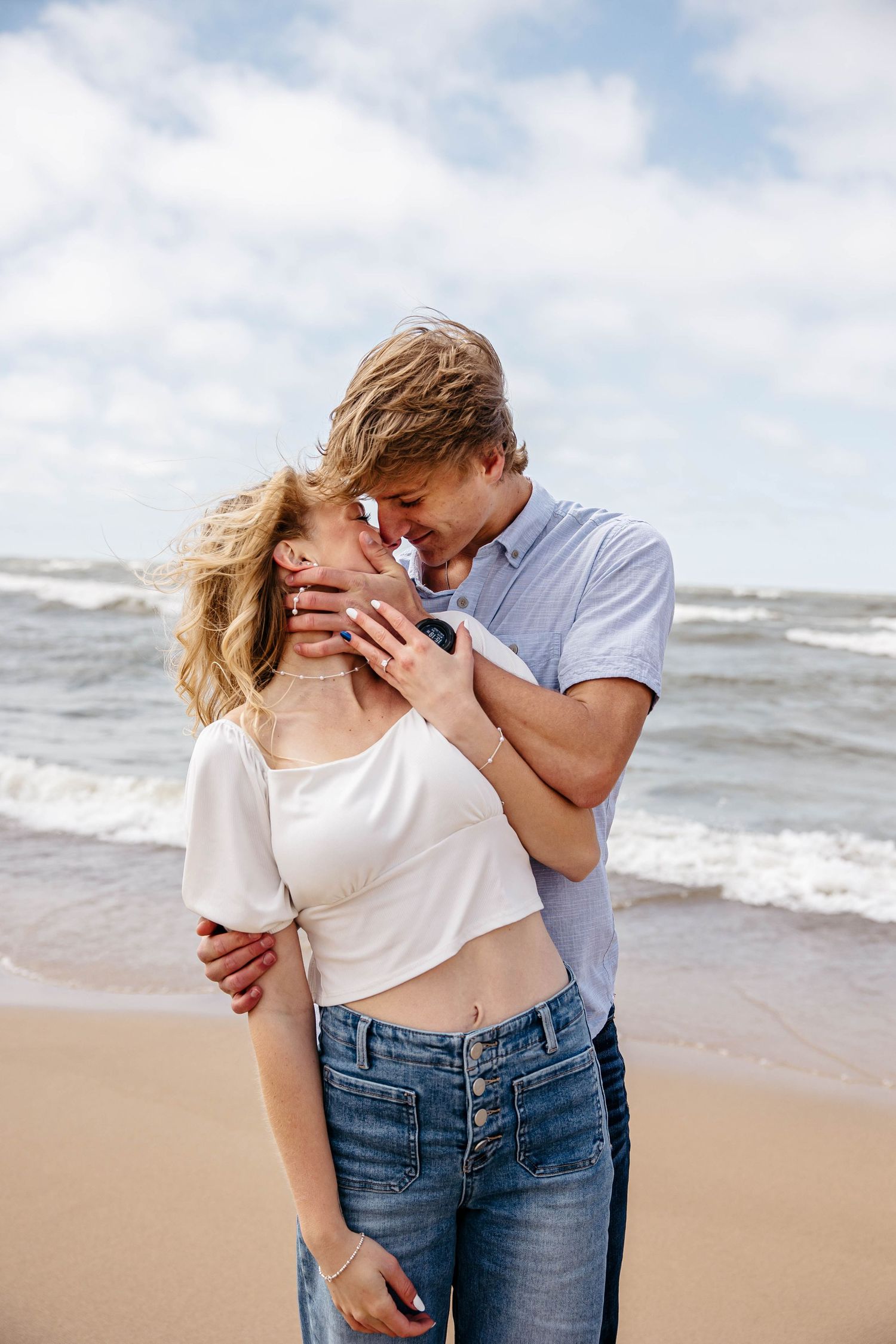 Michigan engagement photography couple portrait session
